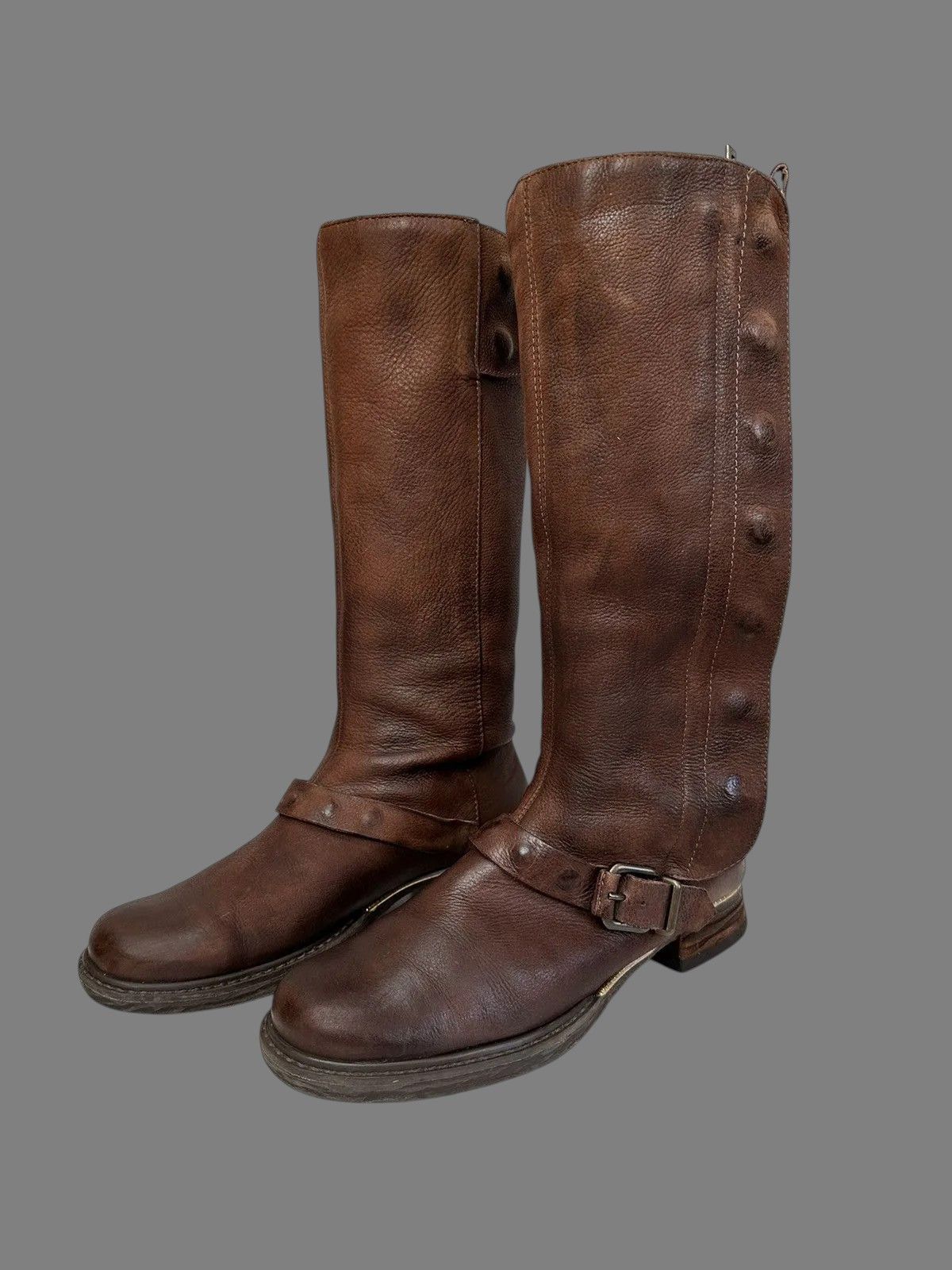 Dirk Bikkembergs Rick Owens Inspired AS98 Vintage Leather High Ankle Boots Size US 8 / IT 38 - 1 Thumbnail