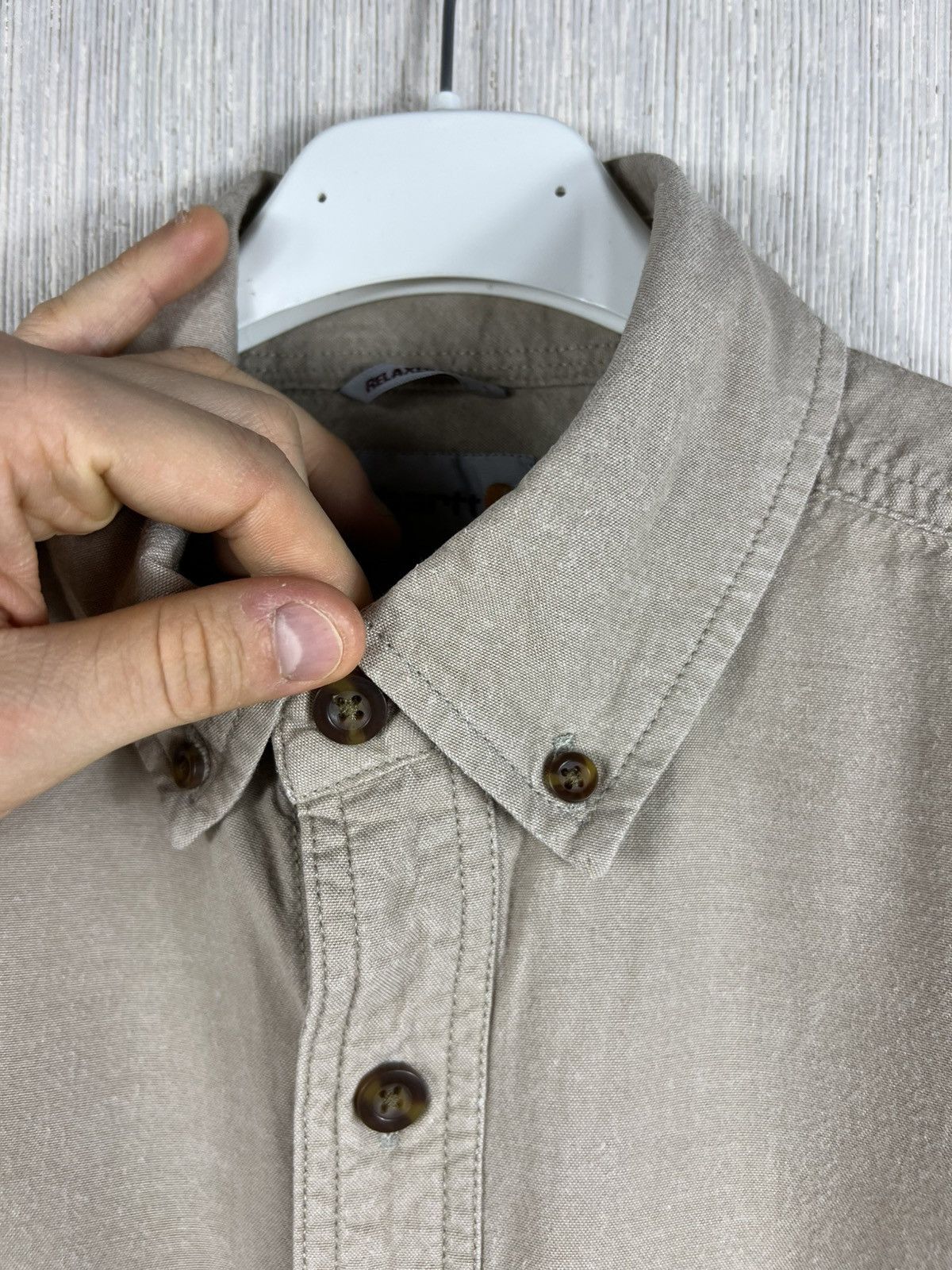 Carhartt Vintage Carhartt fort solid long sleeve shirt pocket work Size US S / EU 44-46 / 1 - 15 Thumbnail