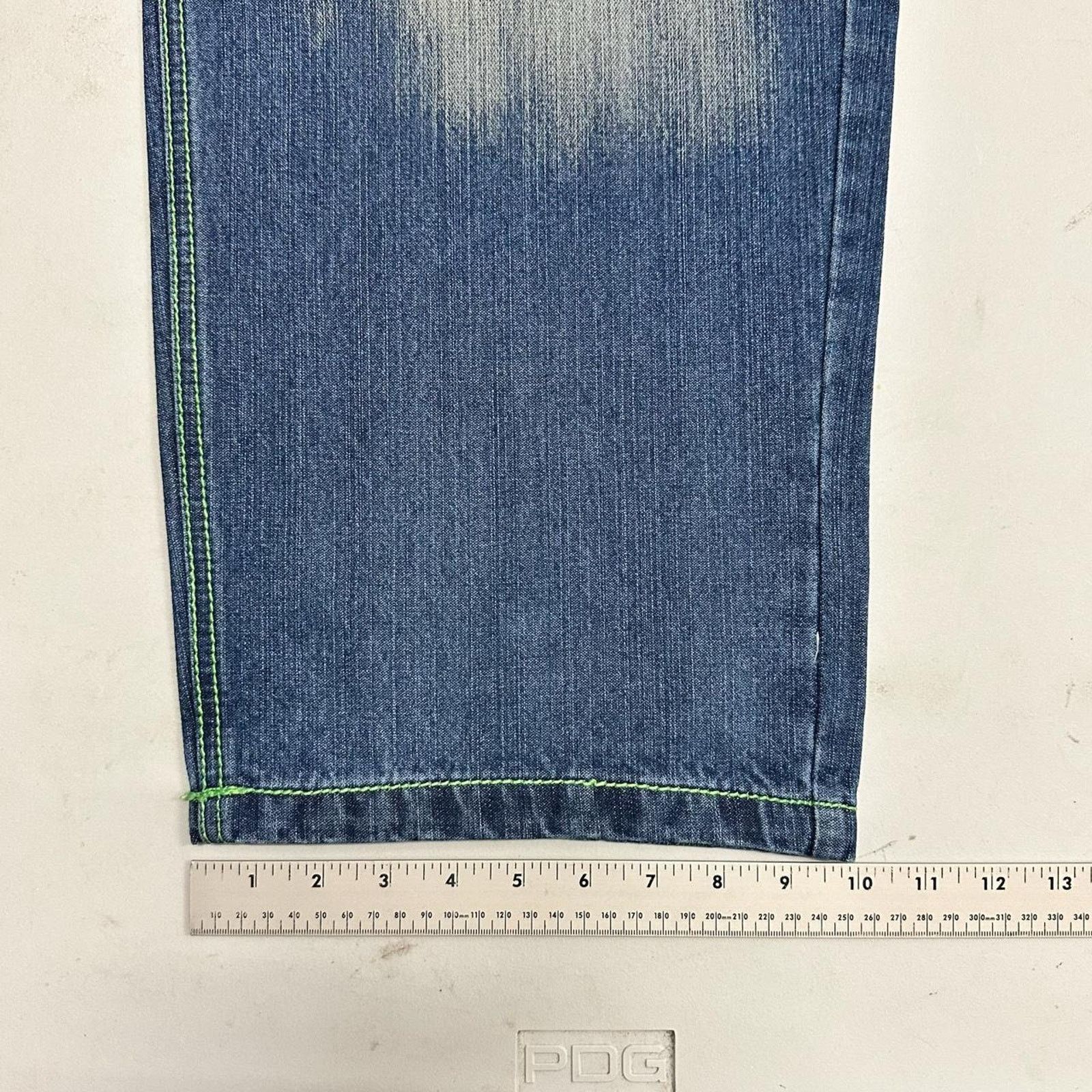 Vintage Vintage baggy y2k riflessi faded blue skater unique design Size US 36 / EU 52 - 7 Thumbnail