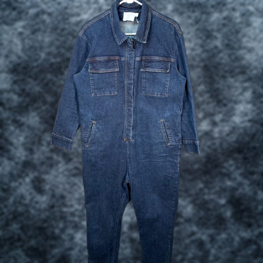 Asos ASOS Womens Jumpsuit Denim Blue 10 One-Piece Workwear Casual Size 32" / US 10 / IT 46 - 1 Thumbnail
