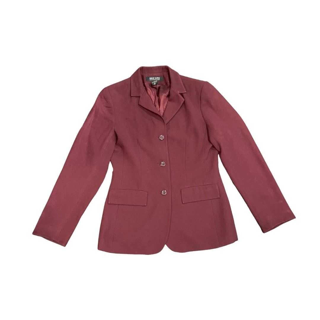 Other New York & Company Burgundy Blazer Size 4 Career Office Size S / US 4 / IT 40 - 1 Thumbnail