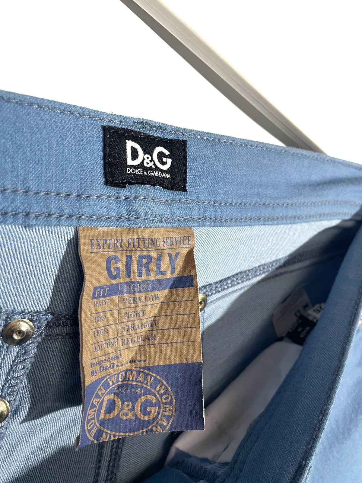 Designer × Dolce & Gabbana Women Slim Blue Jeans Dolce & Gabbana Size 26 Low Rise Girly Size 28" / US 6 / IT 42 - 4 Thumbnail