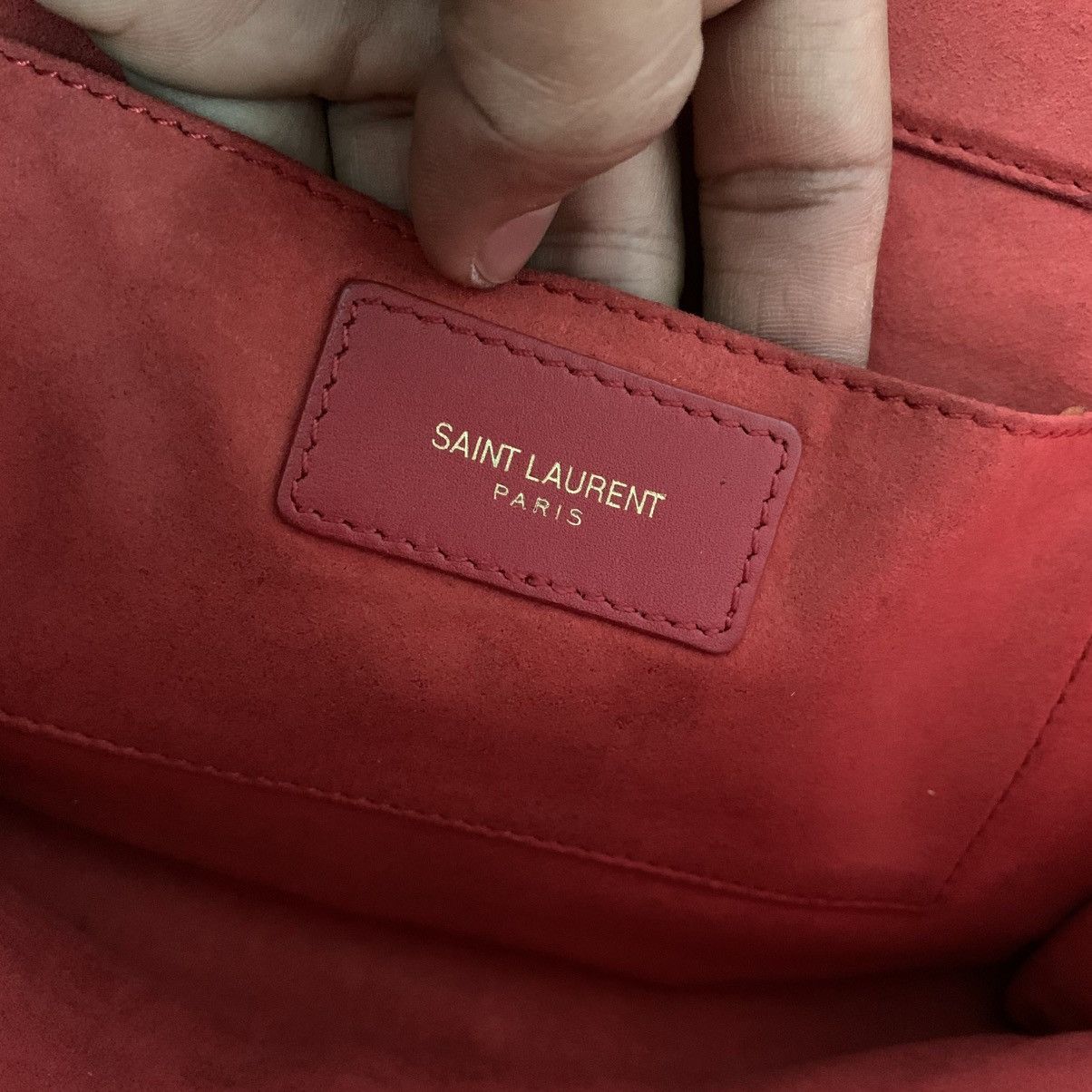 Saint Laurent Paris Saint Laurent Red Leather Dinner Bag Size ONE SIZE - 12 Thumbnail