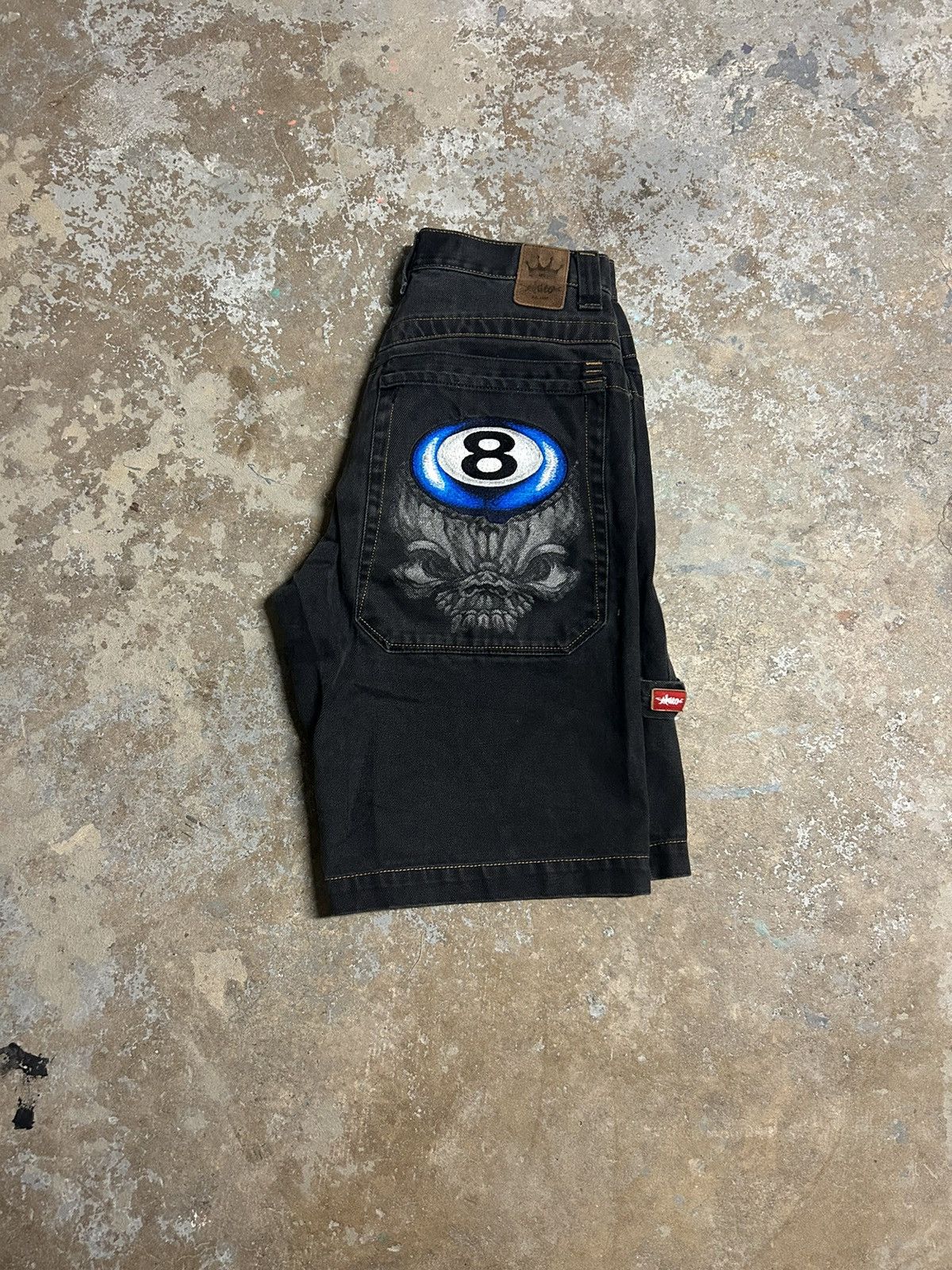 Vintage JNCO Jeans Eight Ball Skull Jean Shorts Grailed