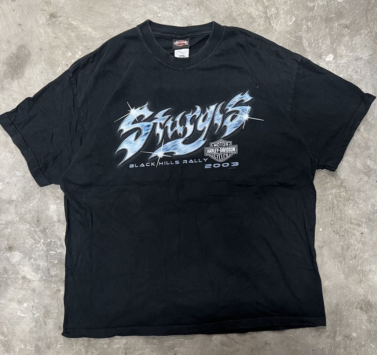 Harley Davidson 2003 HarleyDavidson Sturgis Rally Tee XL Vintage Biker Shirt Size US XL / EU 56 / 4 - 1 Thumbnail