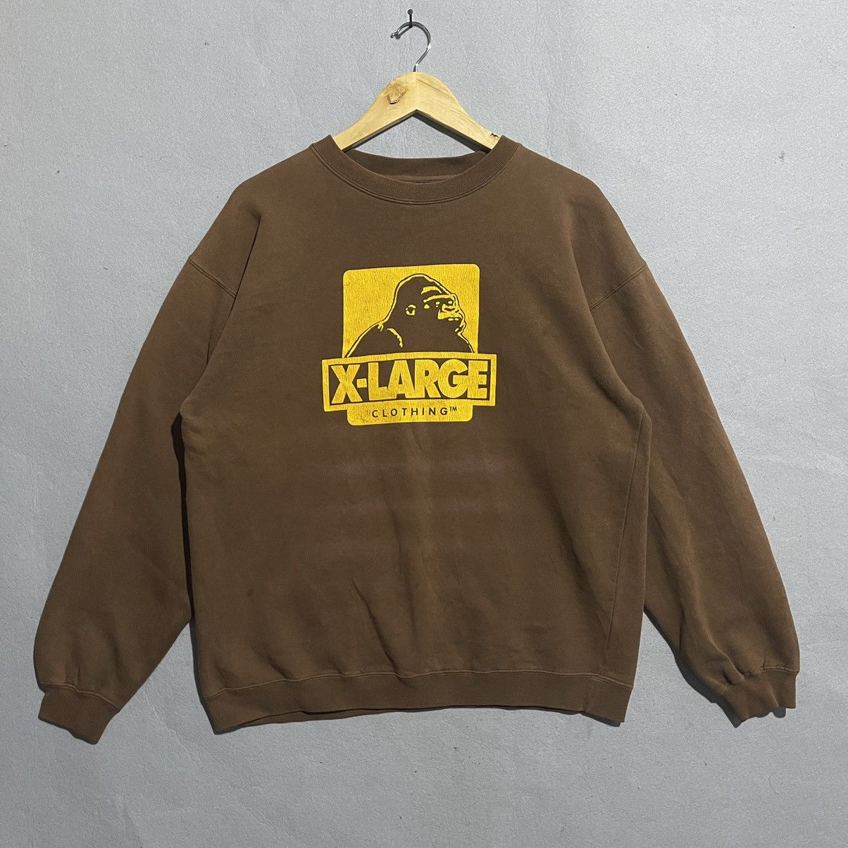 Xlarge Vintage 1990s X-Large Sweatshirt (Brown, Gorilla Logo Print) Size US M / EU 48-50 / 2 - 1 Thumbnail