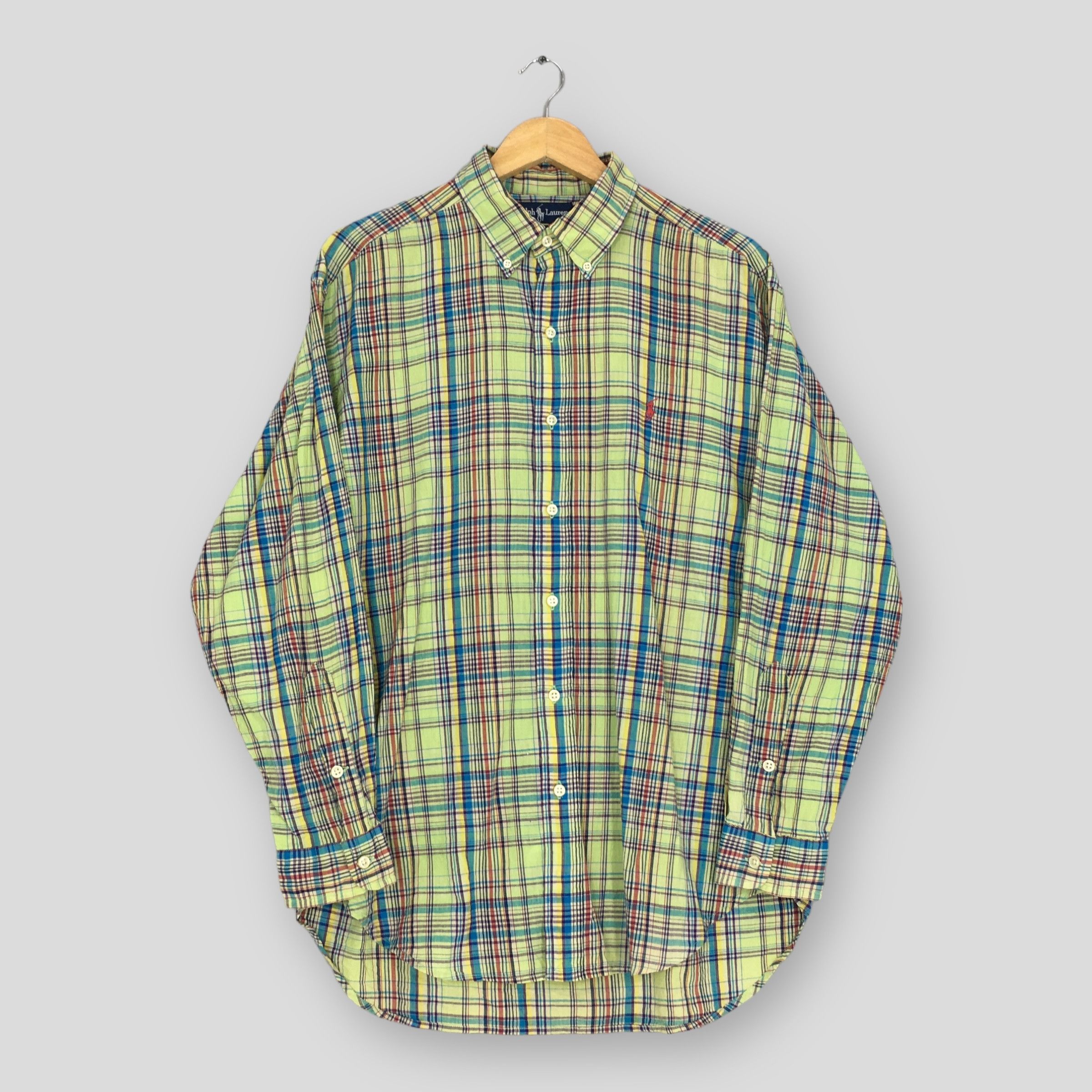 Polo Ralph Lauren Vintage 90s Polo Ralph Lauren Checkered Flannel Shirt Large Size US L / EU 52-54 / 3 - 1 Thumbnail