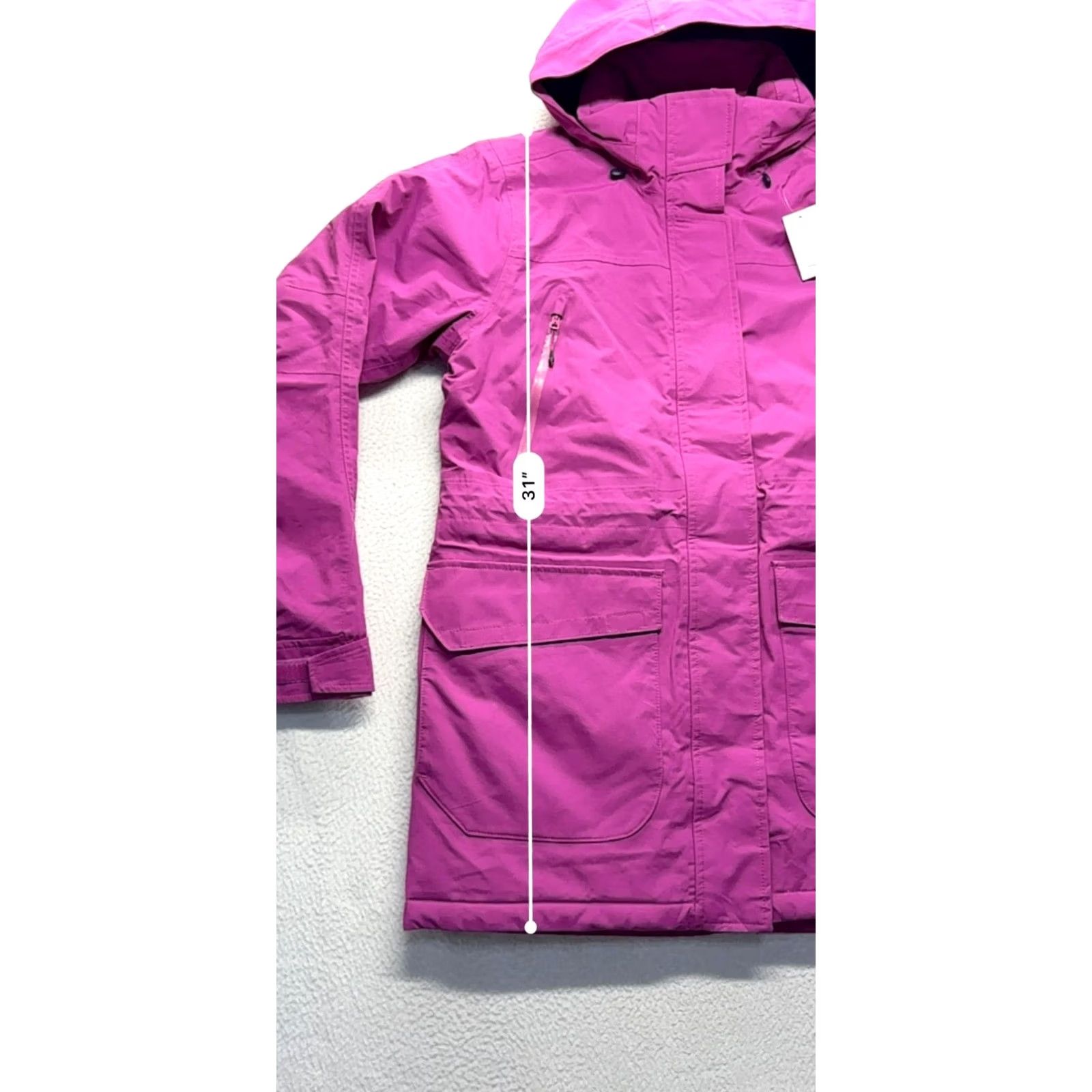 Lands' End Womens Lands' End Hooded Winter Parka S Women's Fuchsia Jacket Parka Hooded Winter Lands' End NEW WITH TAGS Size S / US 4 / IT 40 - 6 Thumbnail