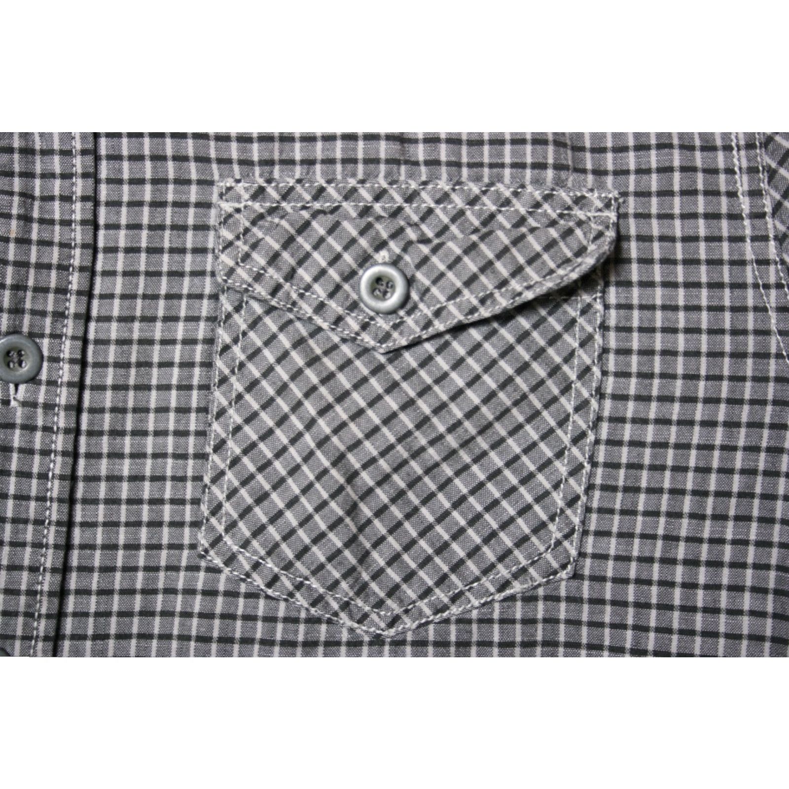 Converse VINTAGE CONVERSE One Star Plaid Shirt L/Black & White Check Button Front Long Sleeve Mens Shirt Size US L / EU 52-54 / 3 - 3 Thumbnail