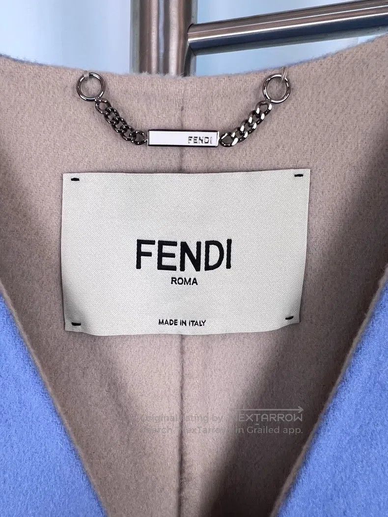 Fendi Fendi Cashmere coat, waistcoat, fur pocket Size XS / US 0-2 / IT 36-38 - 4 Thumbnail
