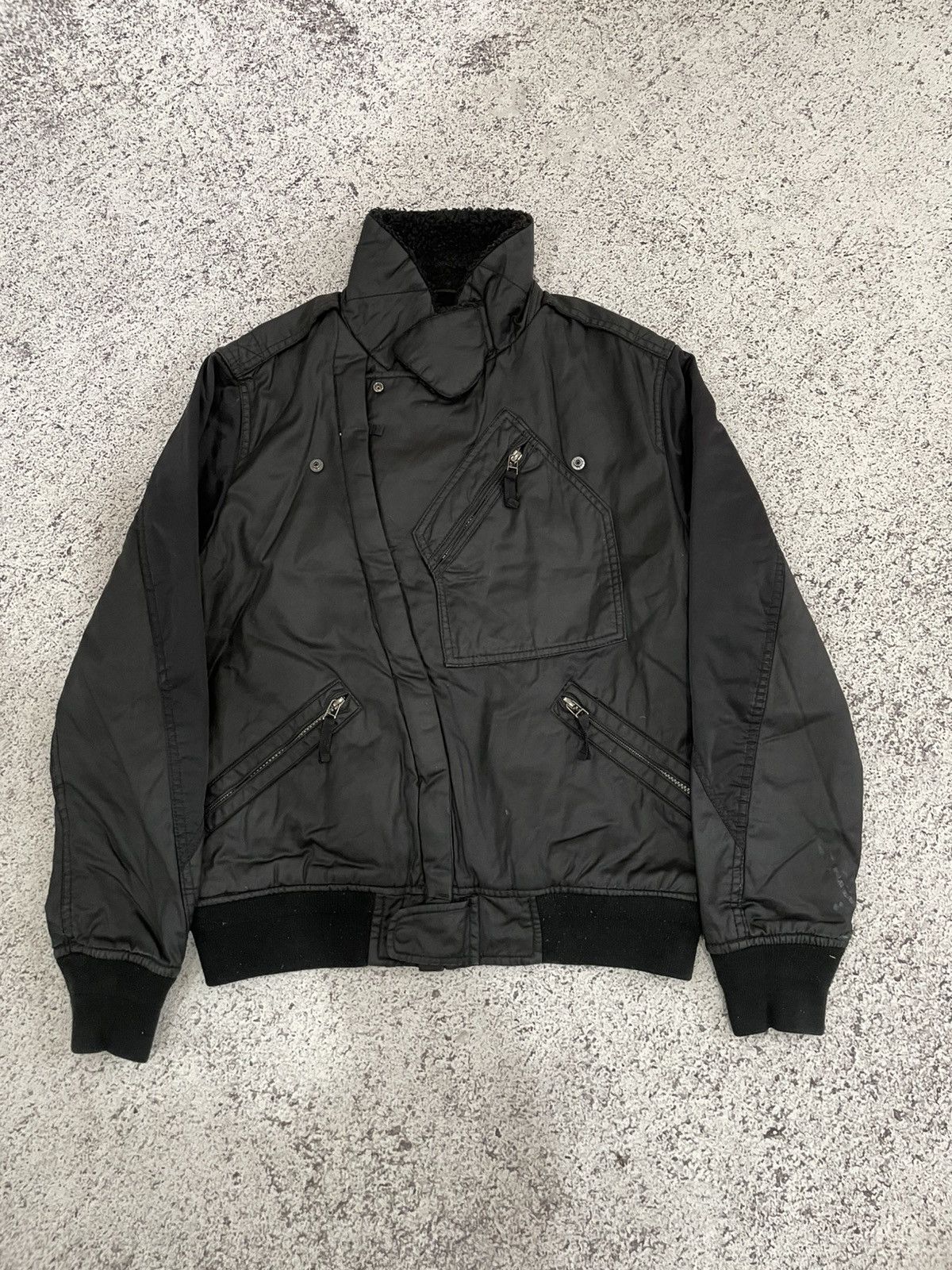 Japanese Brand 2000s Kiminori Morishita Archival Asymmetrical Bikers Jacket Size US M / EU 48-50 / 2 - 2 Thumbnail