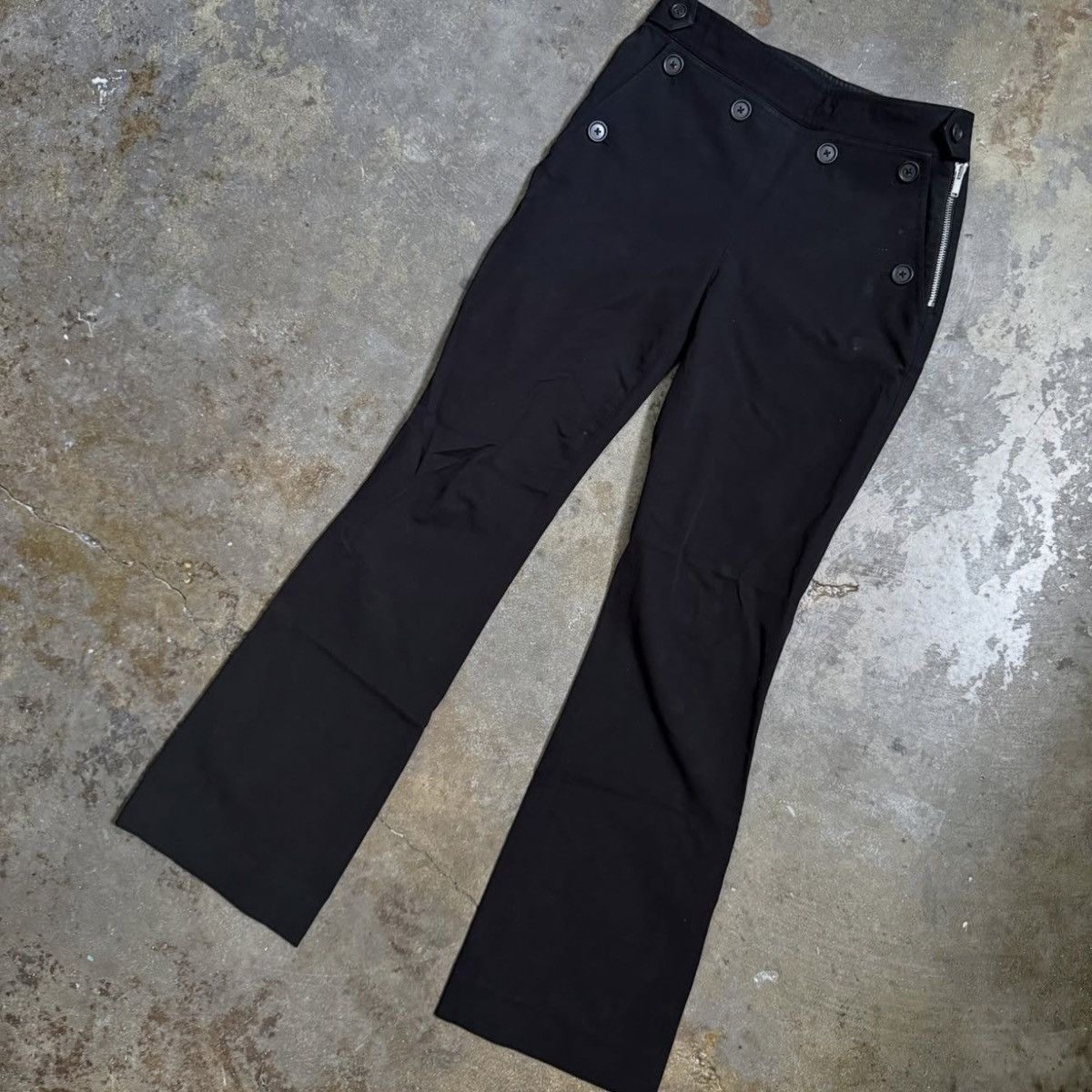 Helmut Lang HELMUT LANG BUTTON DETAIL PANTS - NAVY - 0 Size 25" / US 0 / IT 36 - 2 Thumbnail