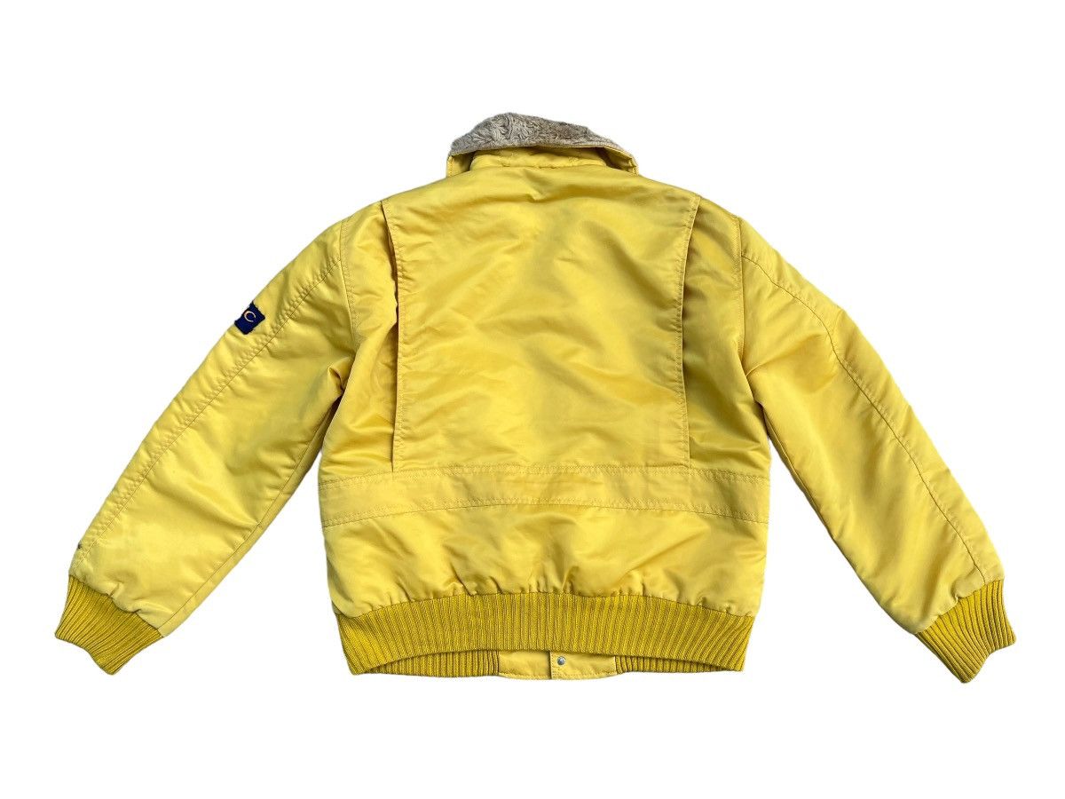 Vintage × Wrangler Vintage 80s WRANGLER Quilt Lining Yellow Nylon Bomber Jacket Size US M / EU 48-50 / 2 - 2 Thumbnail