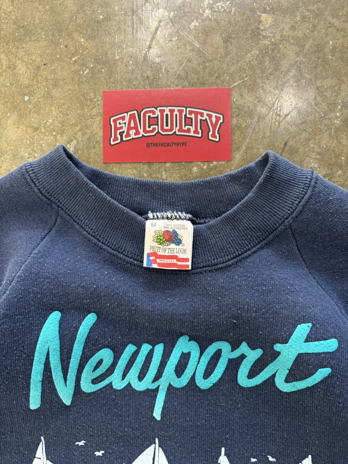 Vintage Vintage 90s Newport Rhode Island Vacation Graphic Crewneck S Size US M / EU 48-50 / 2 - 3 Thumbnail
