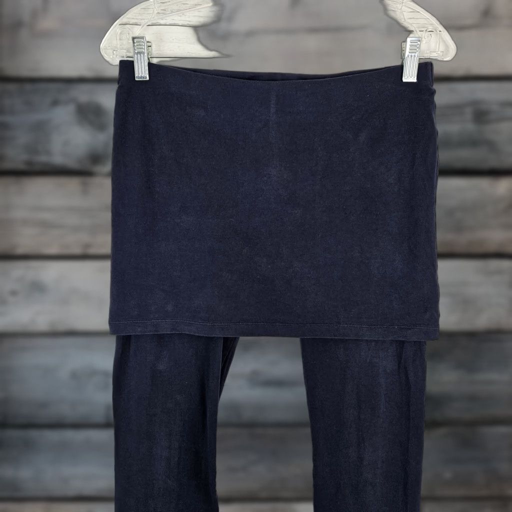 Vintage Cabi Womens Cropped Skirted Leggings Sz Small Solid Blue Pull On Size 28" / US 6 / IT 42 - 1 Thumbnail