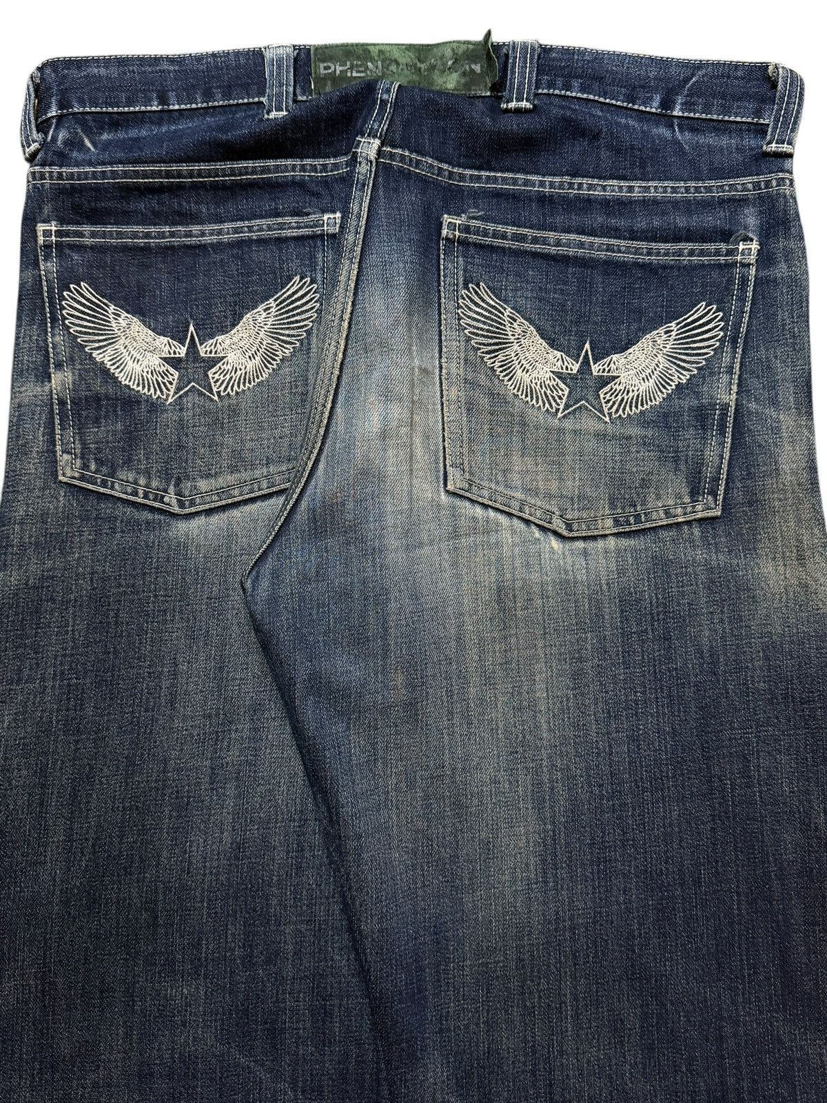 PHENOMENON Vintage 90s Japan Phenomenon Faded Whisker Distress Wide Leg Size US 36 / EU 52 - 5 Thumbnail