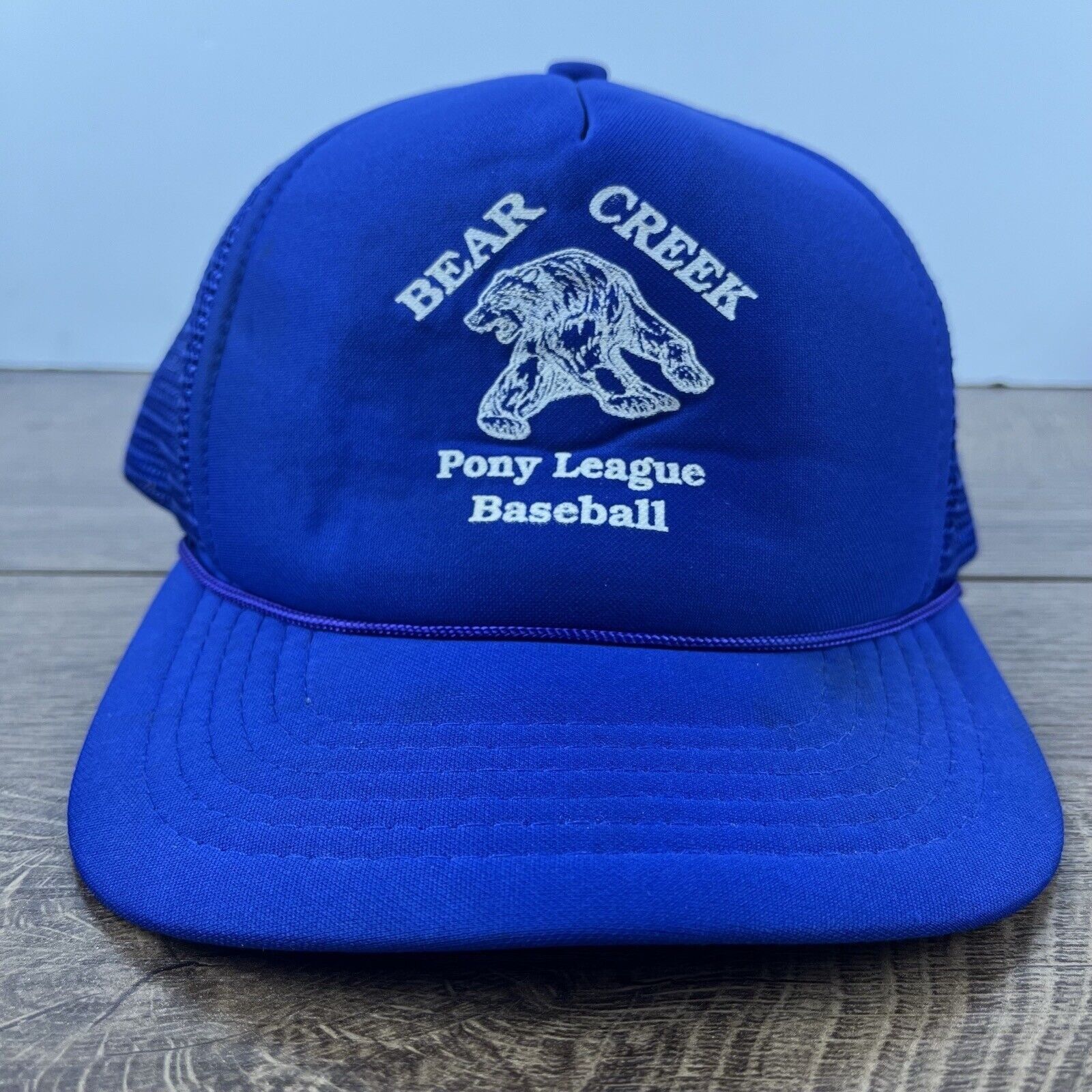 Other Bear Creek Hat Pony League Baseball Snapback Hat Blue Adjust Size ONE SIZE - 1 Thumbnail
