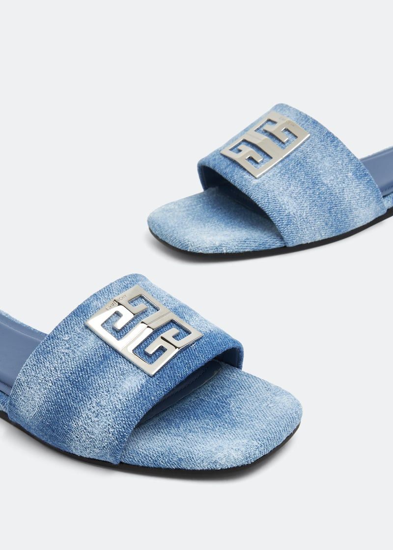 Givenchy o1w1db10525 4G Flat Sandals in Blue Size US 9 / IT 39 - 4 Thumbnail