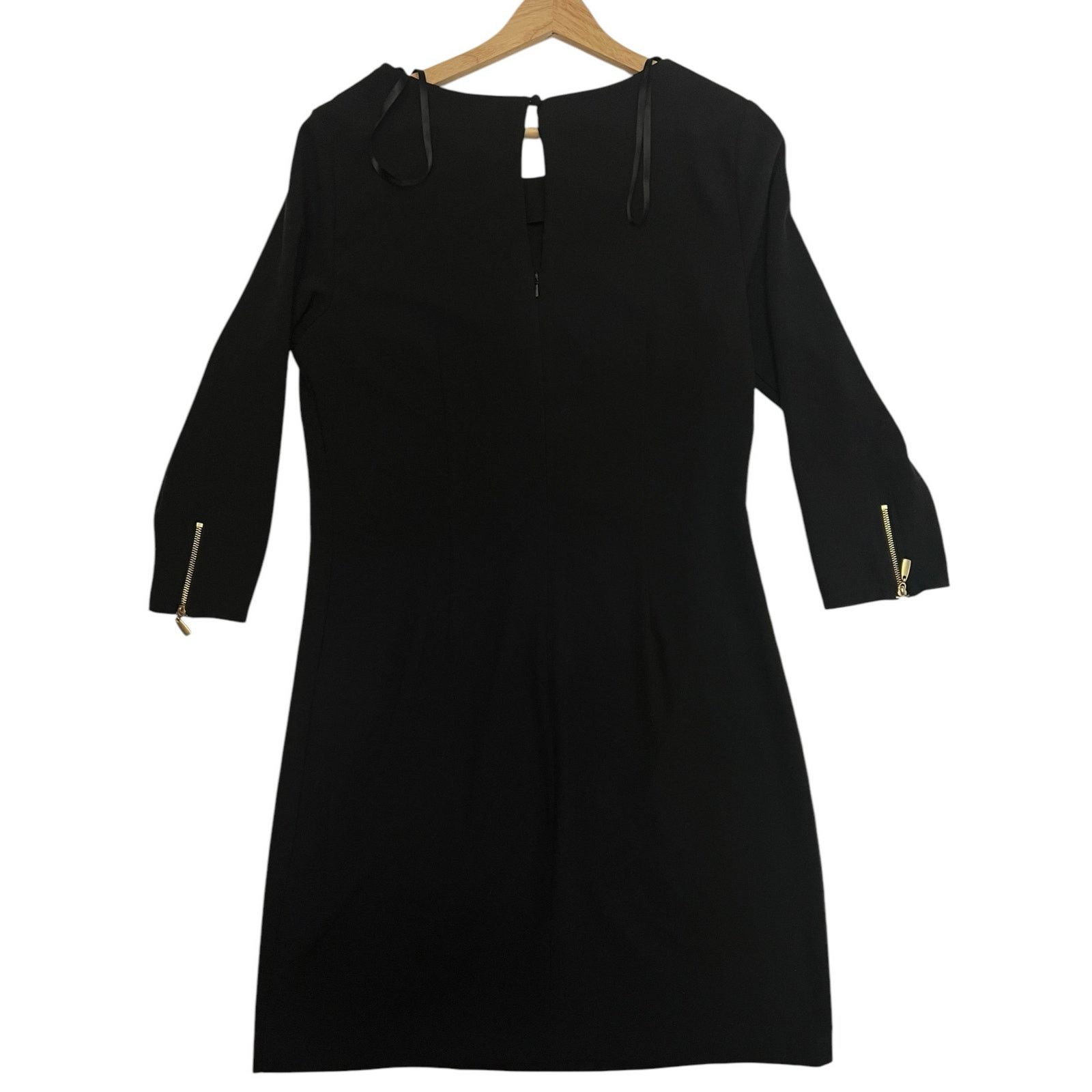 Laundry by Shelli Segal Laundry by Shelli Segal Black Midi Dress with Zipper Size 10 Size L / US 10 / IT 46 - 2 Thumbnail