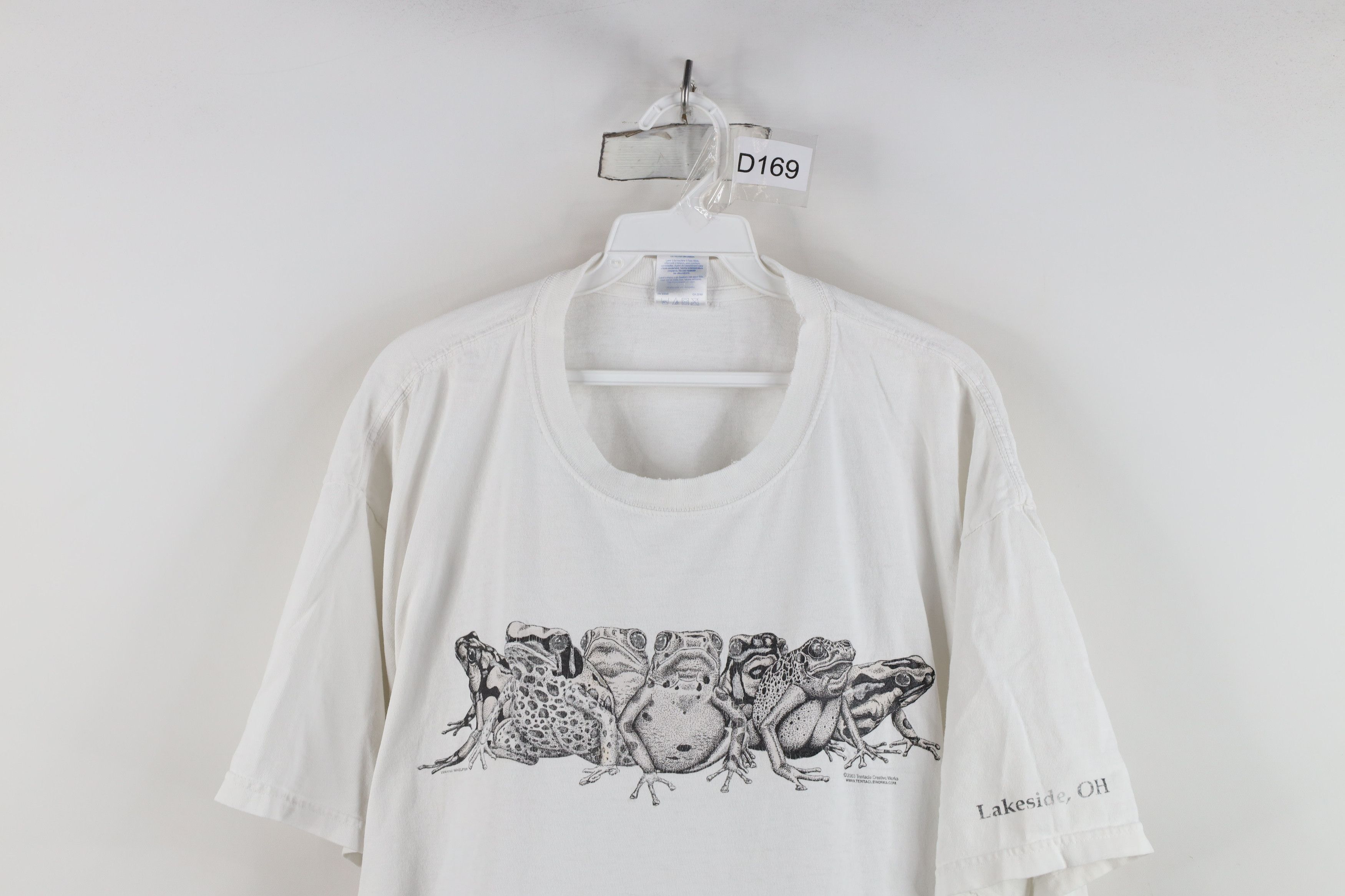 Vintage Vintage Y2K 2003 Frog Short Sleeve T-Shirt White Cotton Size US XL / EU 56 / 4 - 2 Thumbnail