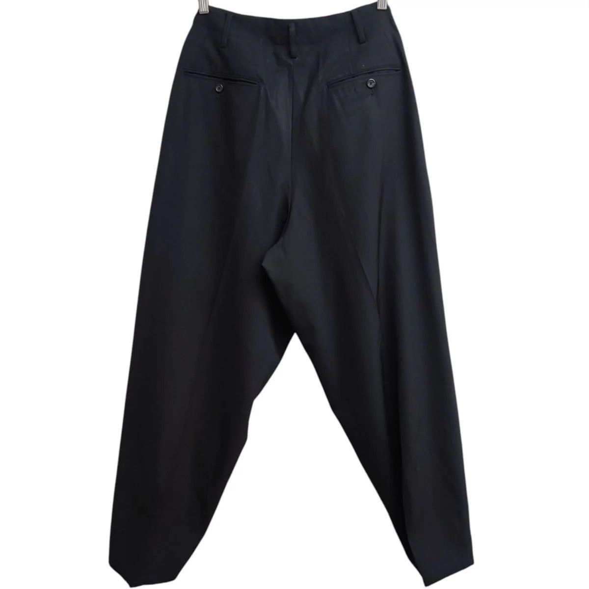Yohji Yamamoto Yohji Yamamoto pour homme/ 80s Round Logo Scratched Pants Size US 34 / EU 50 - 3 Thumbnail