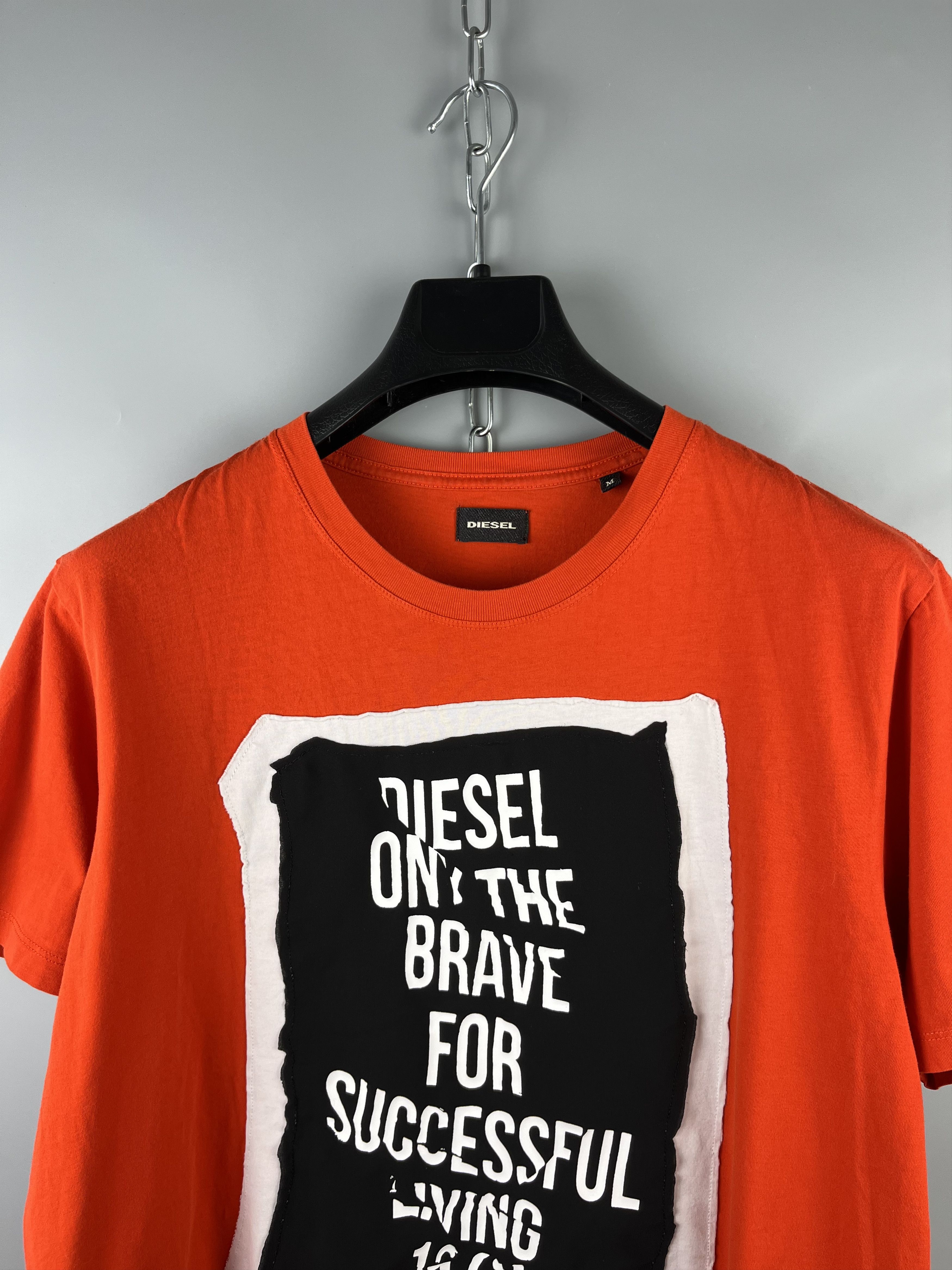 Designer Y2k Diesel Big Logo Short Sleeve Tee T Shirt Size US L / EU 52-54 / 3 - 3 Thumbnail