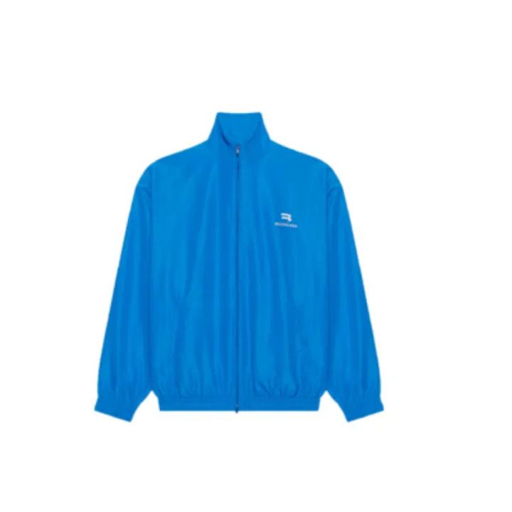 Balenciaga Balenciaga Blue Nylon Sports Jacket FW21 0079 Size US XL / EU 56 / 4 - 1 Thumbnail
