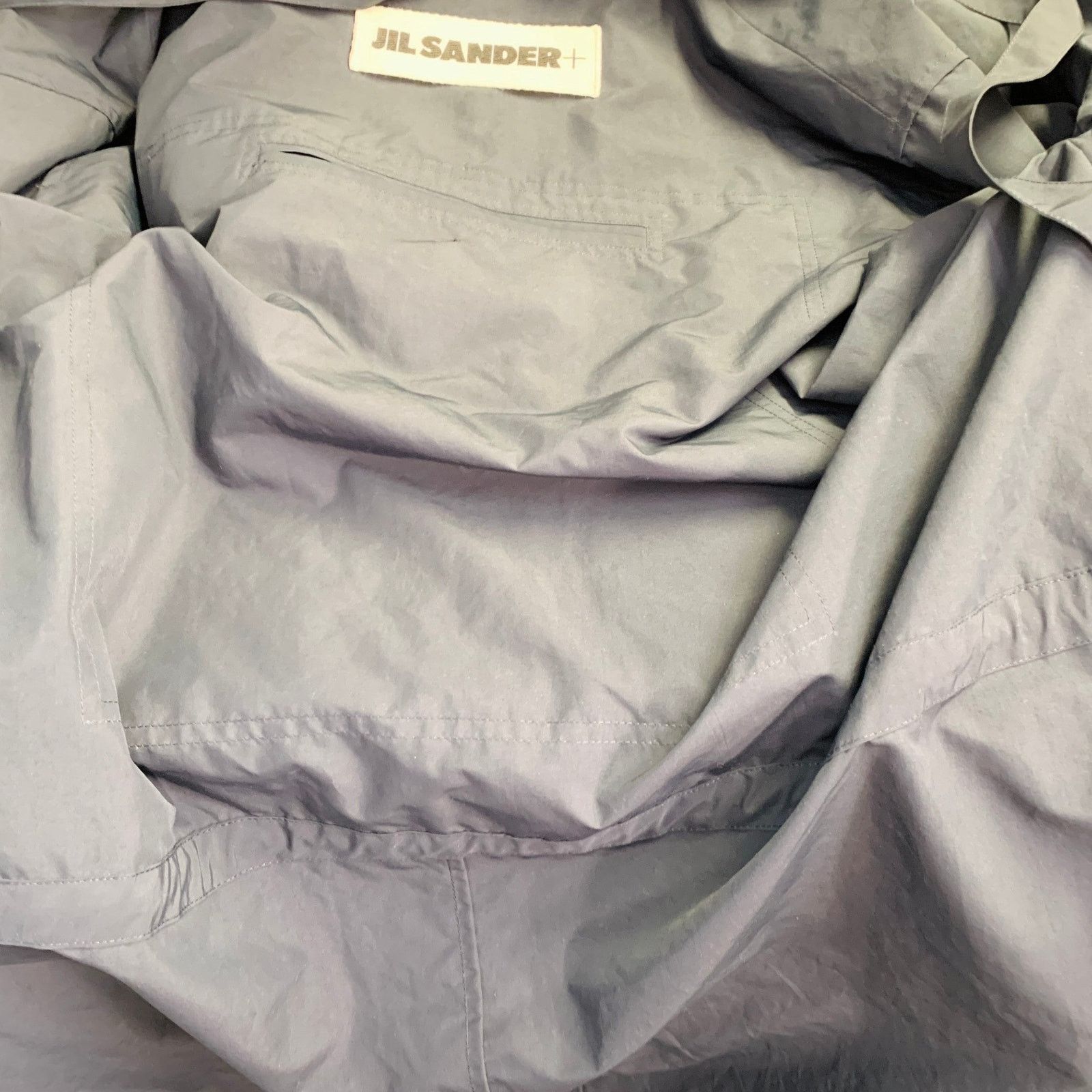 Jil Sander JIL SANDER Size XS Navy Polyester Hooded Zip Up Coat Size XS / US 0-2 / IT 36-38 - 10 Thumbnail