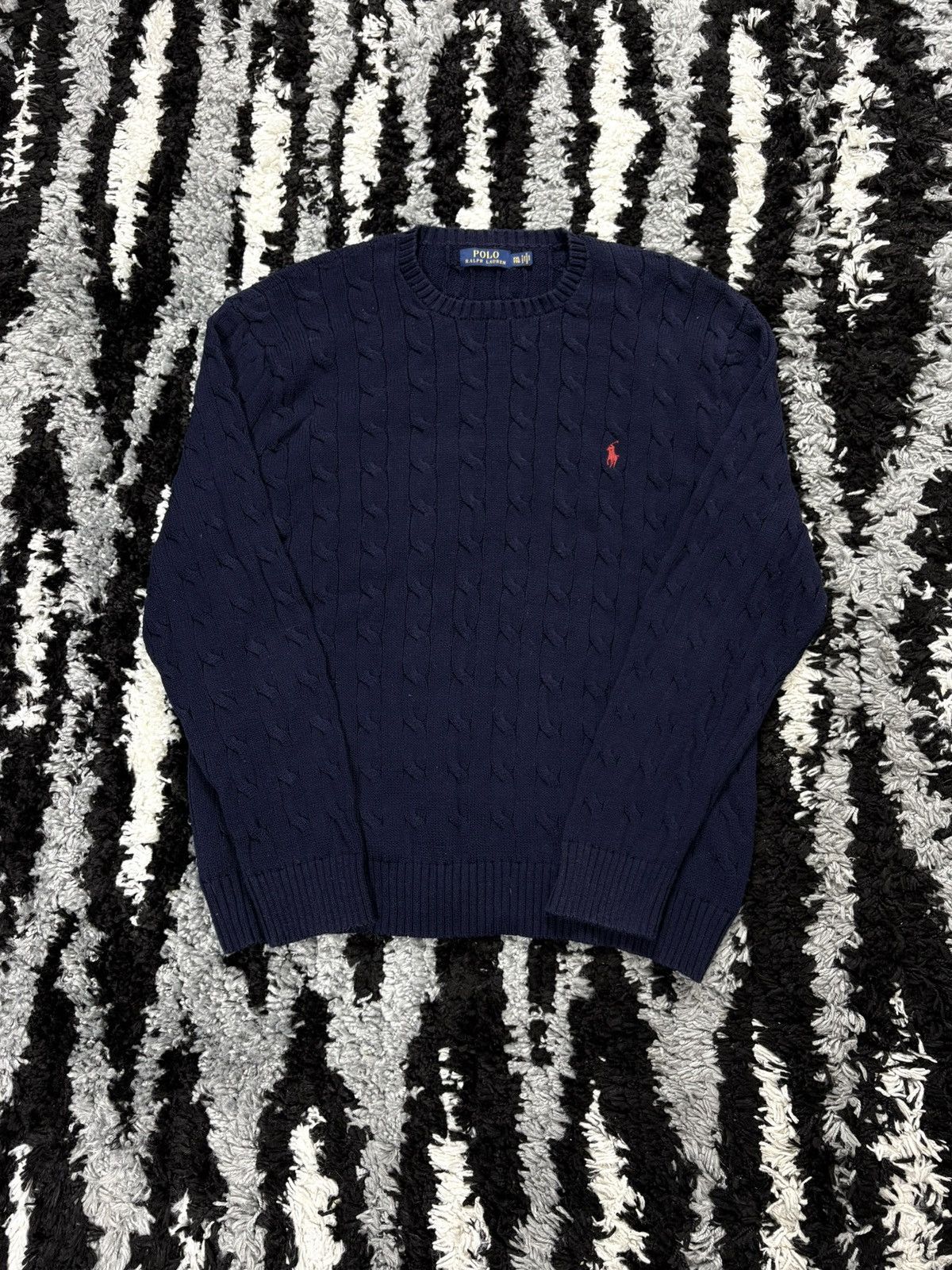 Polo Ralph Lauren Navy polo Ralph Lauren cable knit sweater xxl 2xl Size US XXL / EU 58 / 5 - 1 Thumbnail