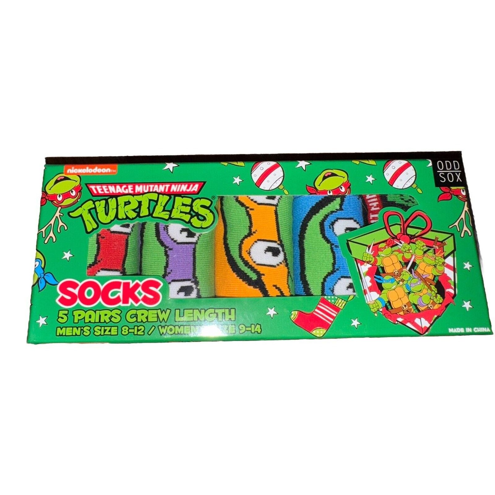 The Unbranded Brand Christmas 5-Pack Odd Sox Teenage Mutant Ninja Turtle Sz 8-12 Size ONE SIZE - 1 Thumbnail