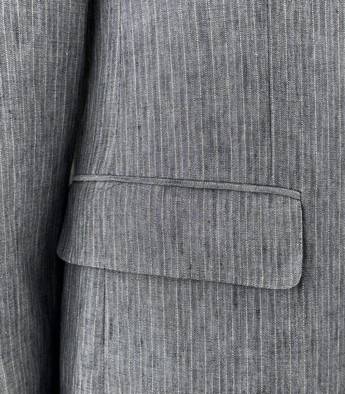 Z Zegna Z Zegna Blazer Men’s Two buttons 100% Linen Gray Size 56/L Size 50L - 8 Thumbnail