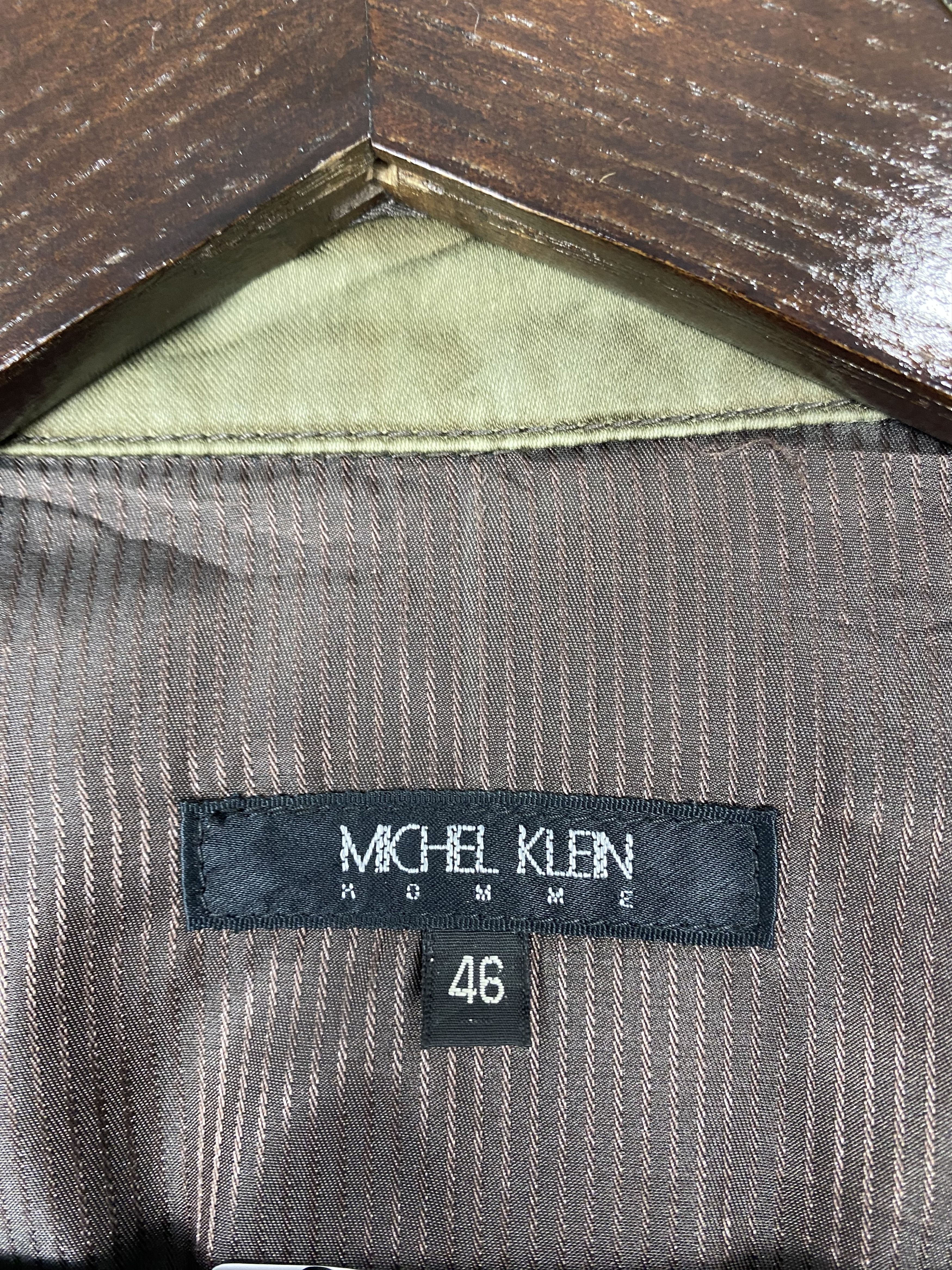 Michel Klein Vintage Michel Klein Homme Olive Green Utility Jacket Size US S / EU 44-46 / 1 - 9 Thumbnail