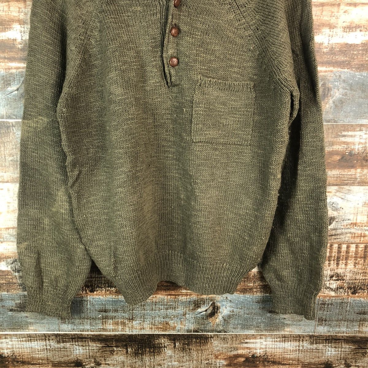 Homespun Knitwear × Japanese Brand Kenneth Gordon Green Knitwear #A2016 Size US M / EU 48-50 / 2 - 6 Thumbnail