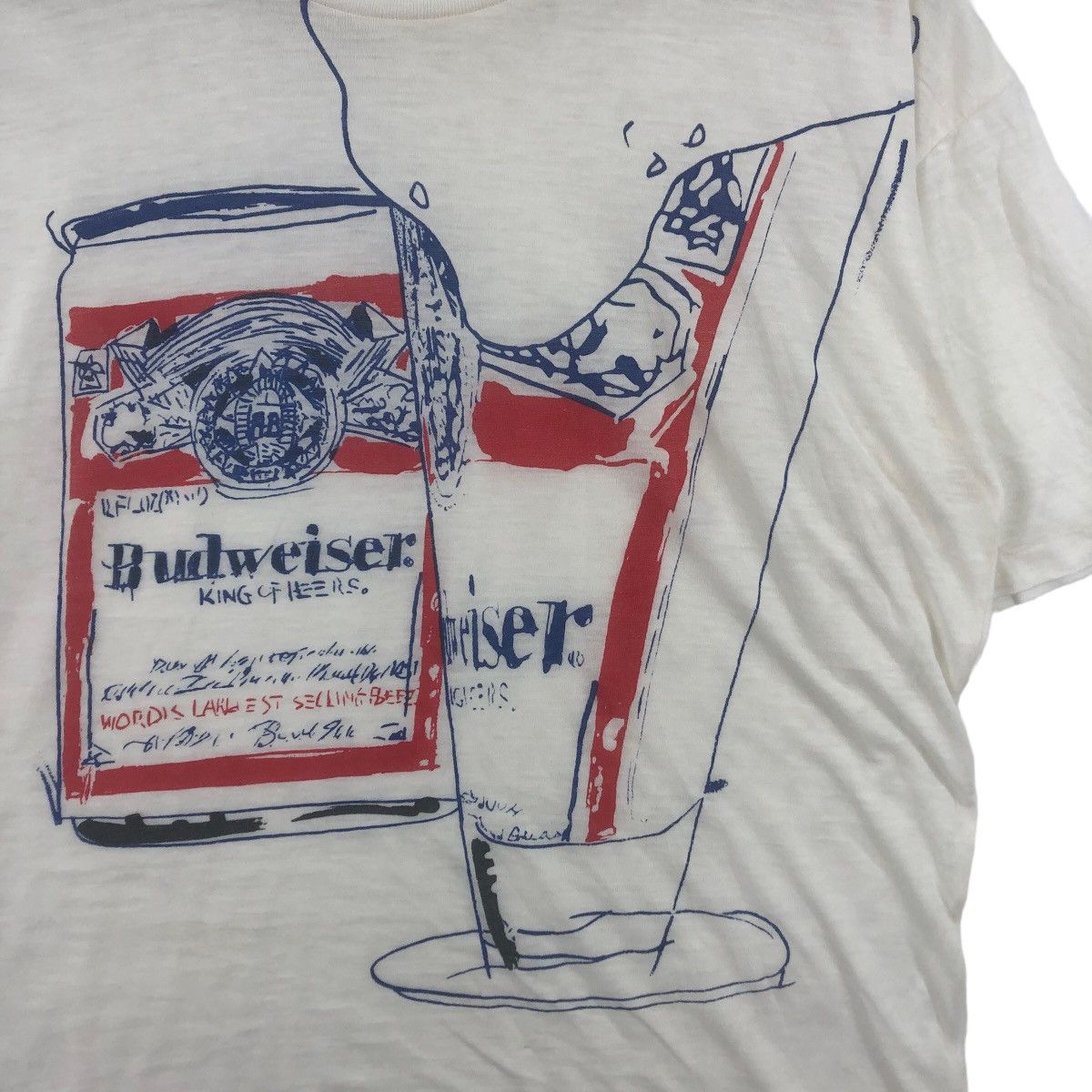 Budweiser Vintage 80’ BUDWEISER KING BEER Art Tee Shirt Top Painting Size US M / EU 48-50 / 2 - 3 Thumbnail