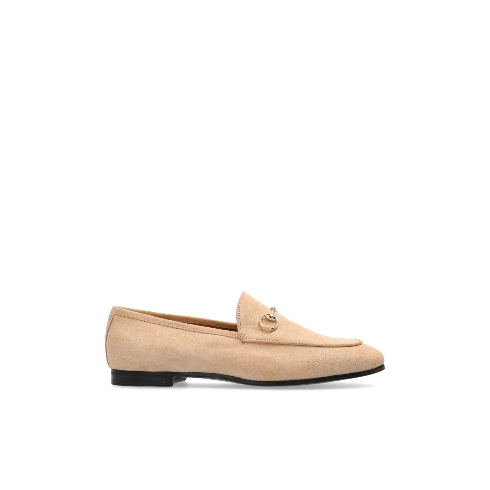 GUCCI Jordaan Women's Beige Suede Loafers New & Authentic (W