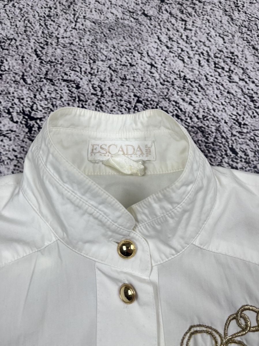 Escada Vintage Escada by Margaretha Ley Gold Embroidered Blouse Size XS / US 0-2 / IT 36-38 - 8 Thumbnail
