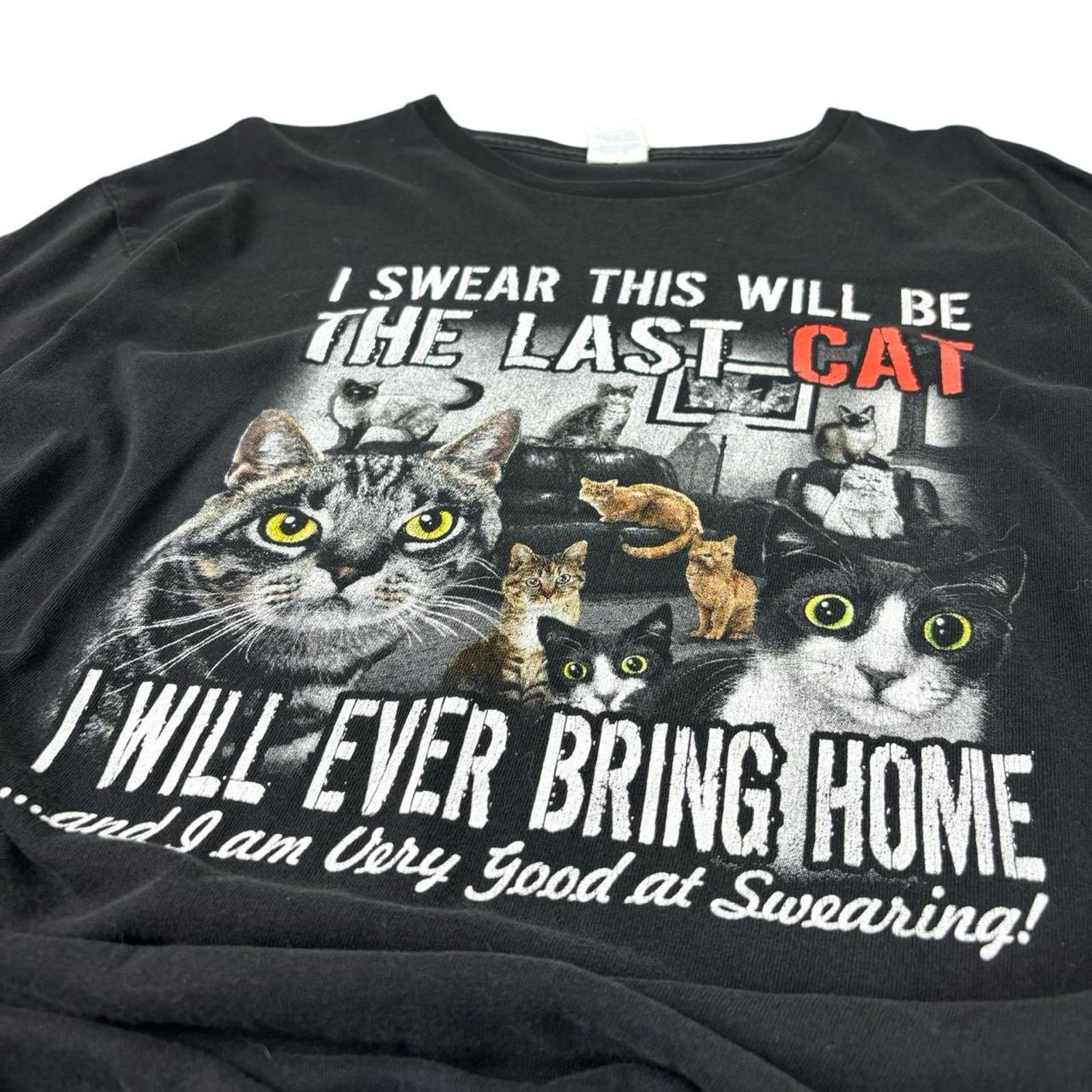 Delta × Vintage Y2K Funny Cat T-shirt Size US XL / EU 56 / 4 - 3 Thumbnail