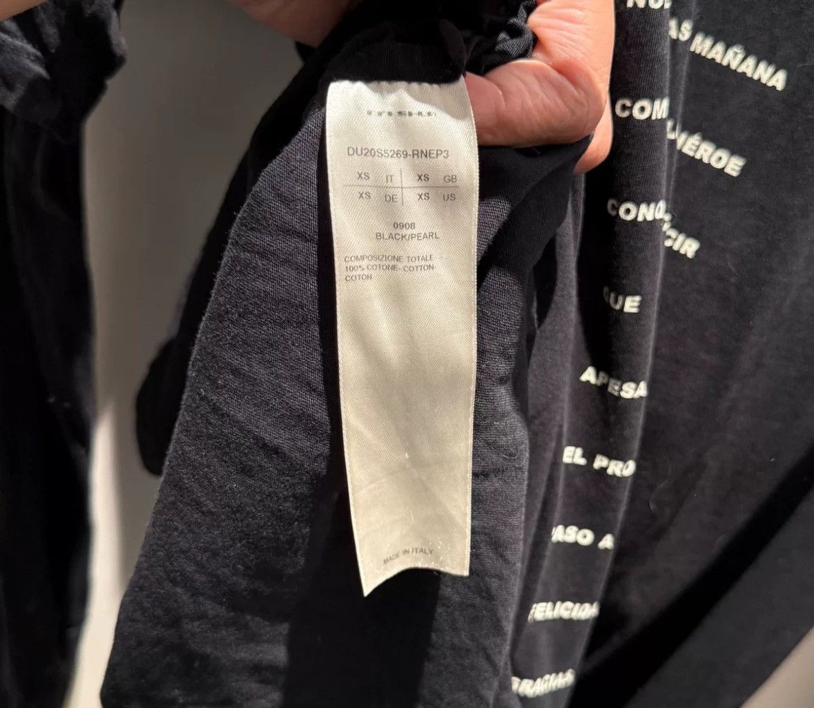 Rick Owens Rick owens drkshdw double line slogan long sleeved shirt Size US XS / EU 42 / 0 - 6 Thumbnail