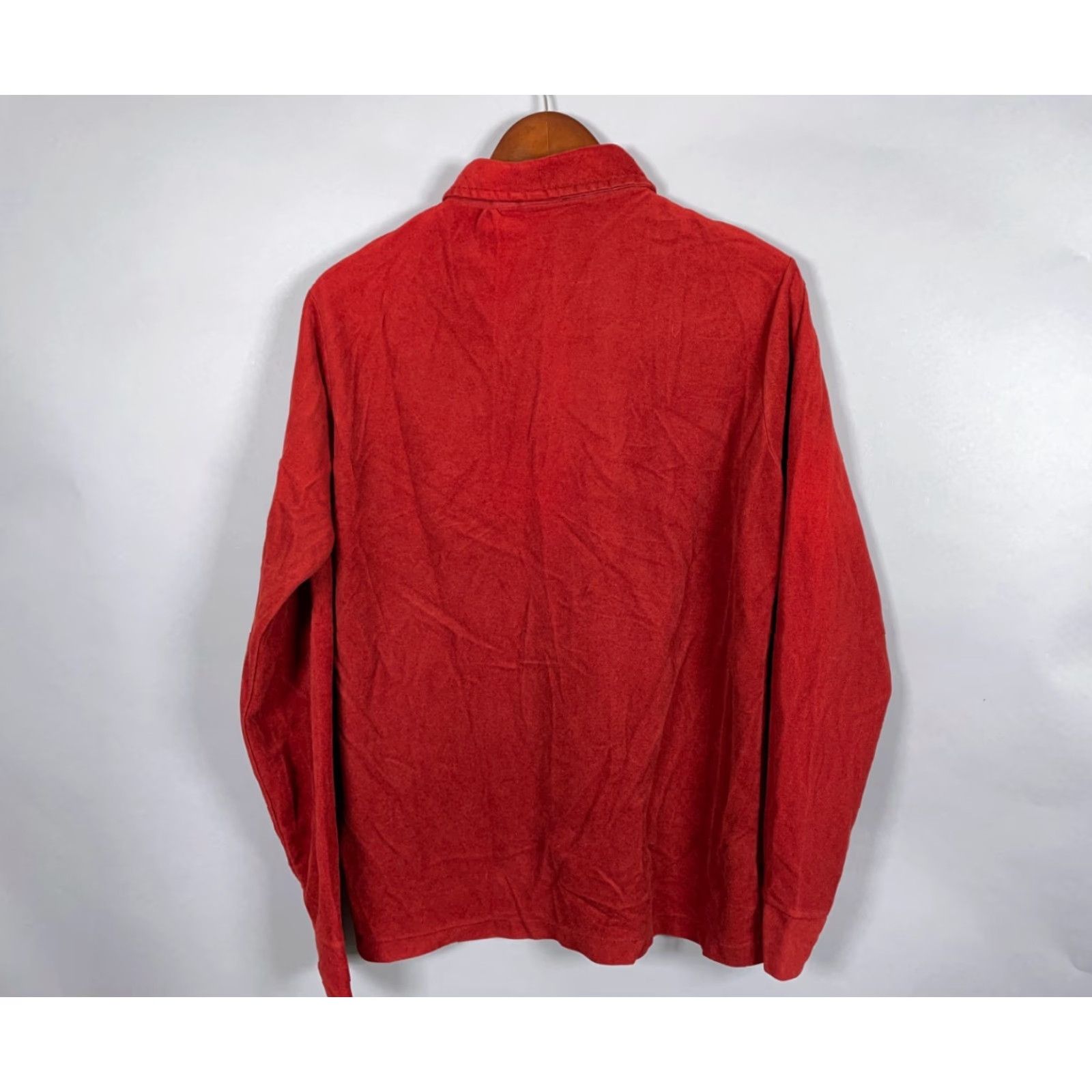Velvet Vintage K-mart 80s Velvet Long Sleeve Polo Shirt Men M Burnt Red Retro 90s Preppy Size US M / EU 48-50 / 2 - 2 Thumbnail