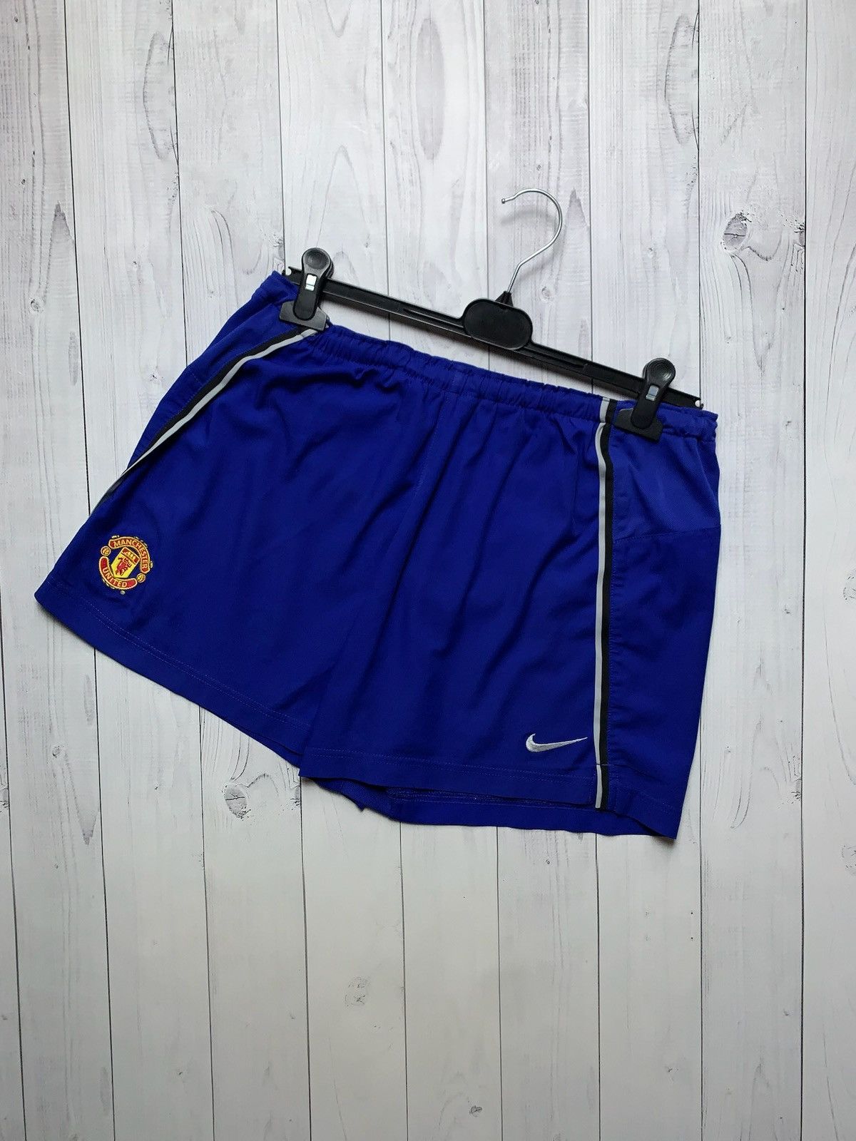 Nike × Vintage Vintage Nike Manchester United soccer shorts blue rare S Size US 30 / EU 46 - 1 Thumbnail