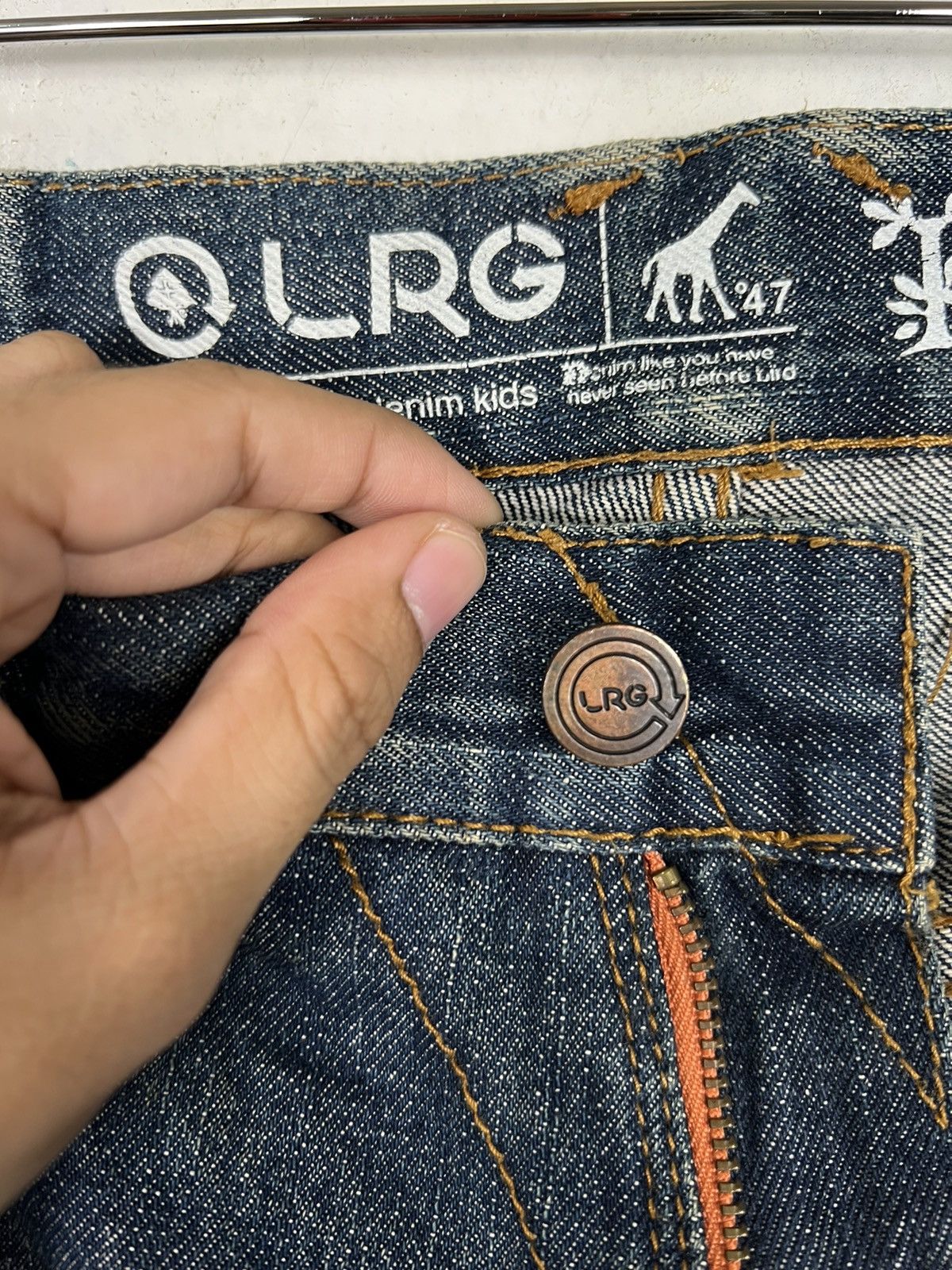 LRG 🔥 LRG DYED BROKEN DENIM JEANS Size US 38 / EU 54 - 12 Thumbnail