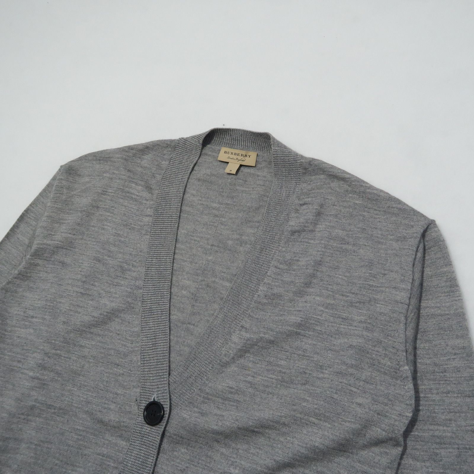 Burberry Burberry Nova Check Wool Patch Detail Distressed Cardigan Size US L / EU 52-54 / 3 - 3 Thumbnail