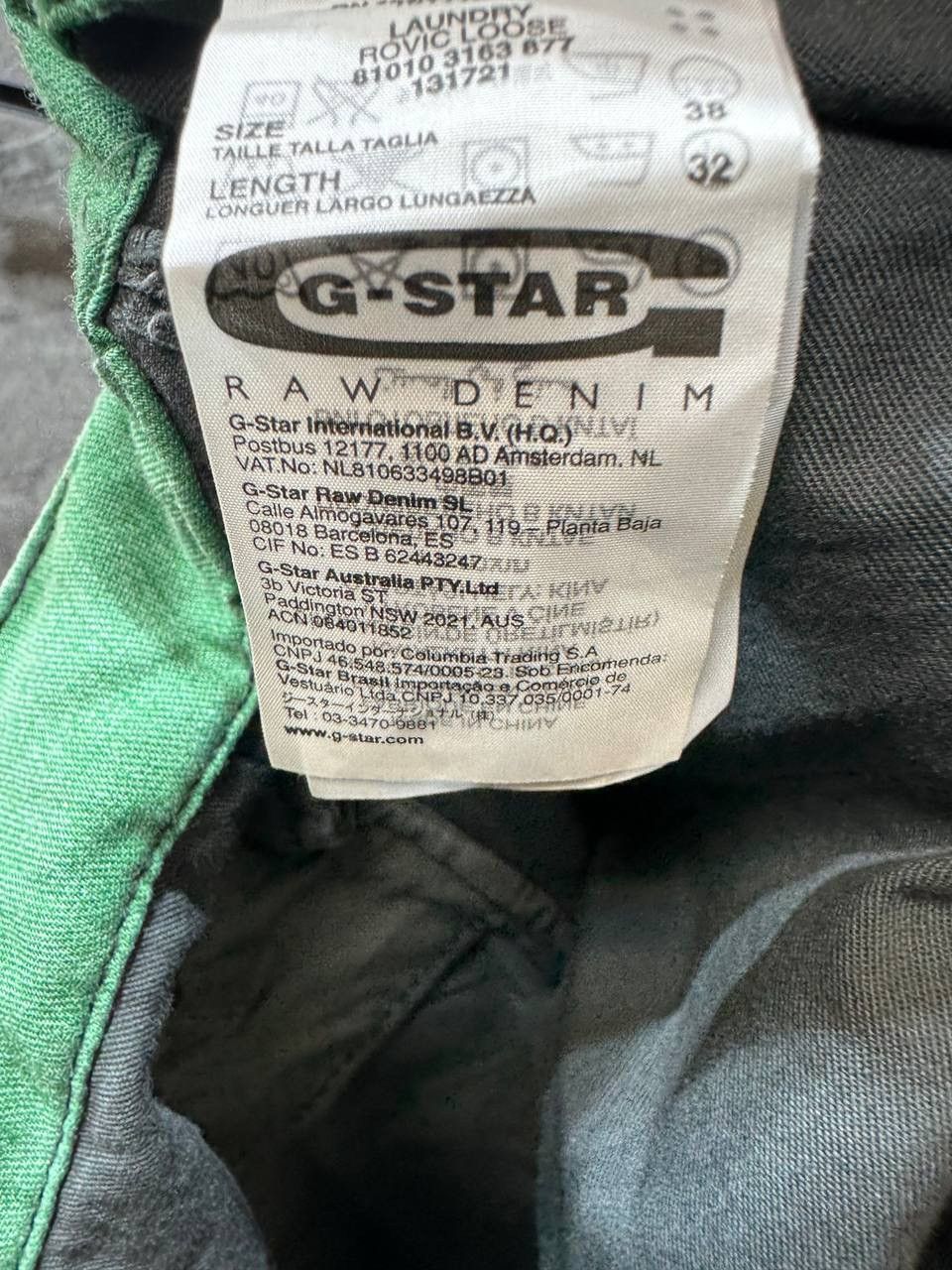 G-Star Raw Denim Laundry Rovic Loose Trousers Pants