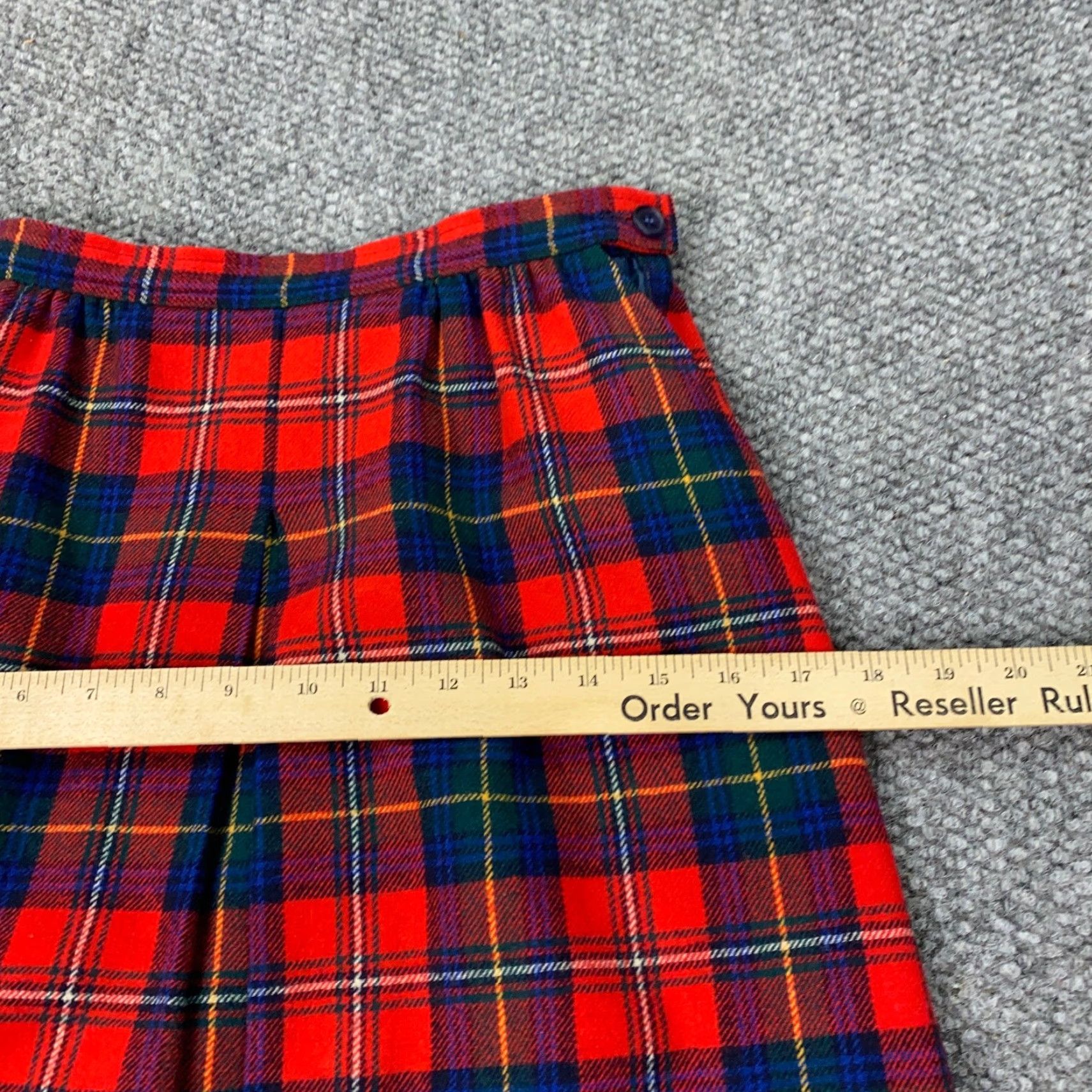 Pendleton VTG Pendelton Skirt Womens 26" Waist Boyd Tartan Plaid Wool Midi USA Lined Pockets Size 26" / US 2 / IT 38 - 7 Thumbnail