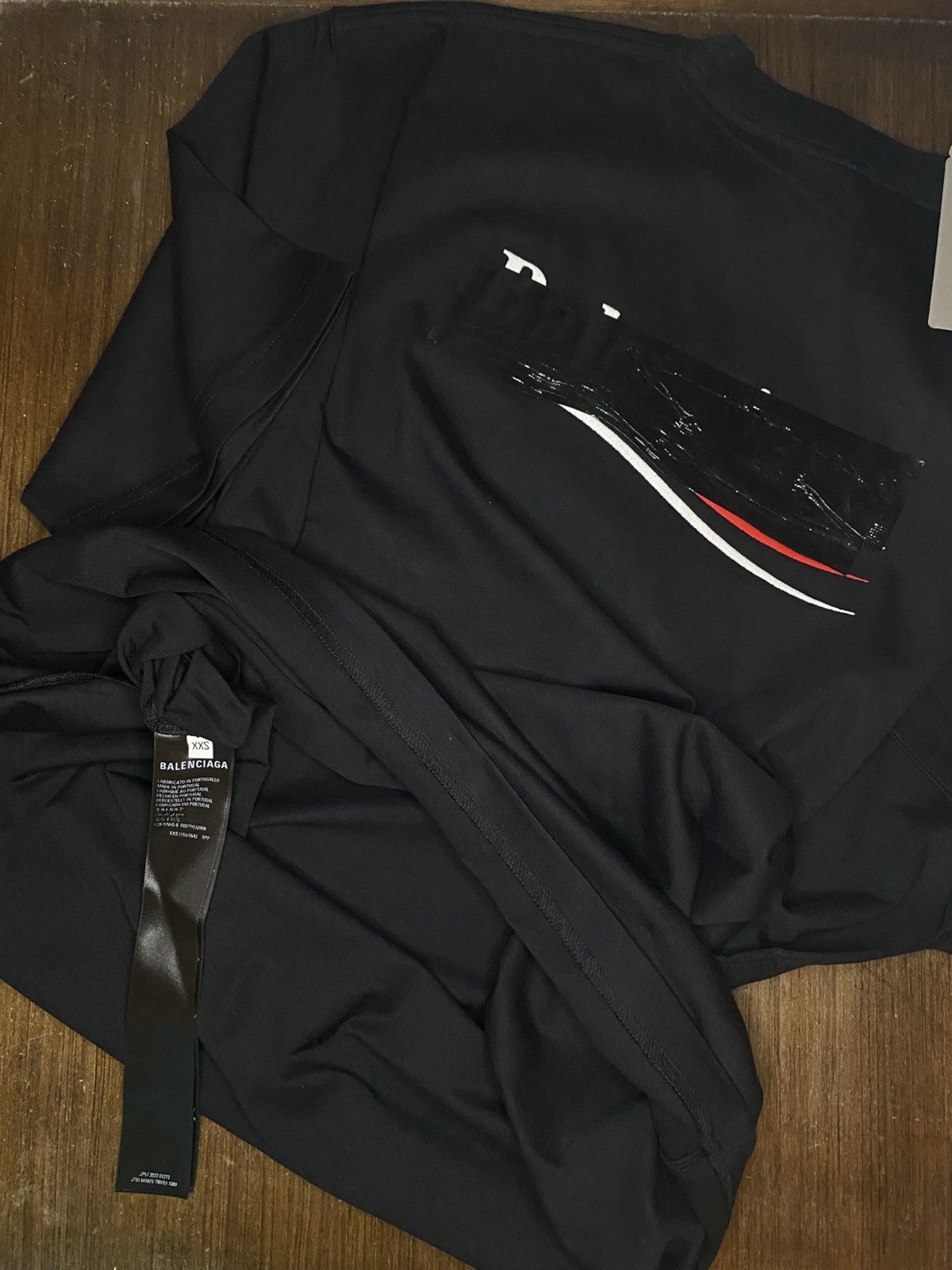 Balenciaga 🔥 BALENCIAGA 🔥 GAFFER T'SHIRT LARGE FIT BLACK WHITE AND RED Size US XXS / EU 40 - 16 Thumbnail