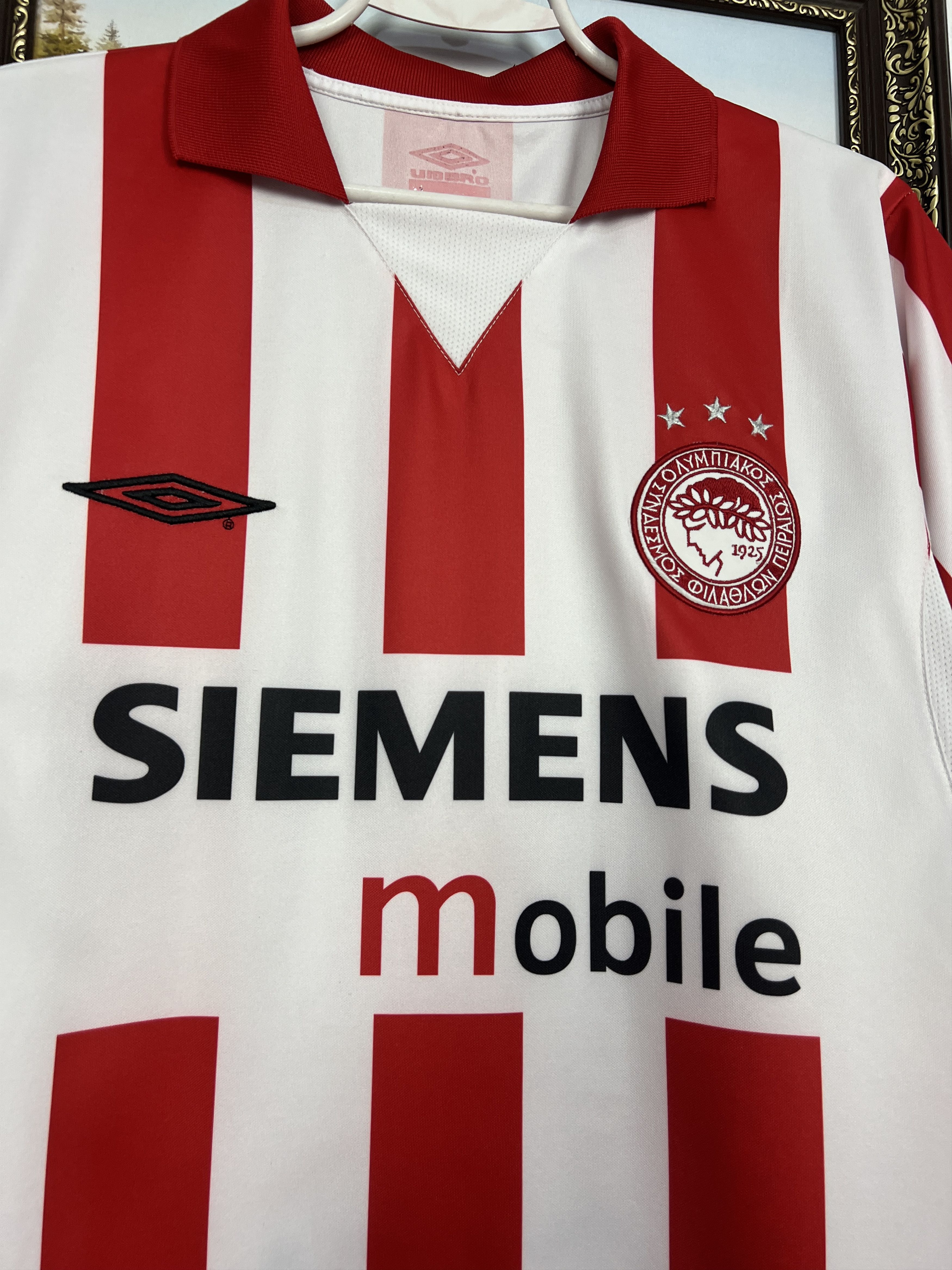 Umbro Olympiacos Home football shirt Soccer Jersey Trikot Rare Size US M / EU 48-50 / 2 - 3 Thumbnail