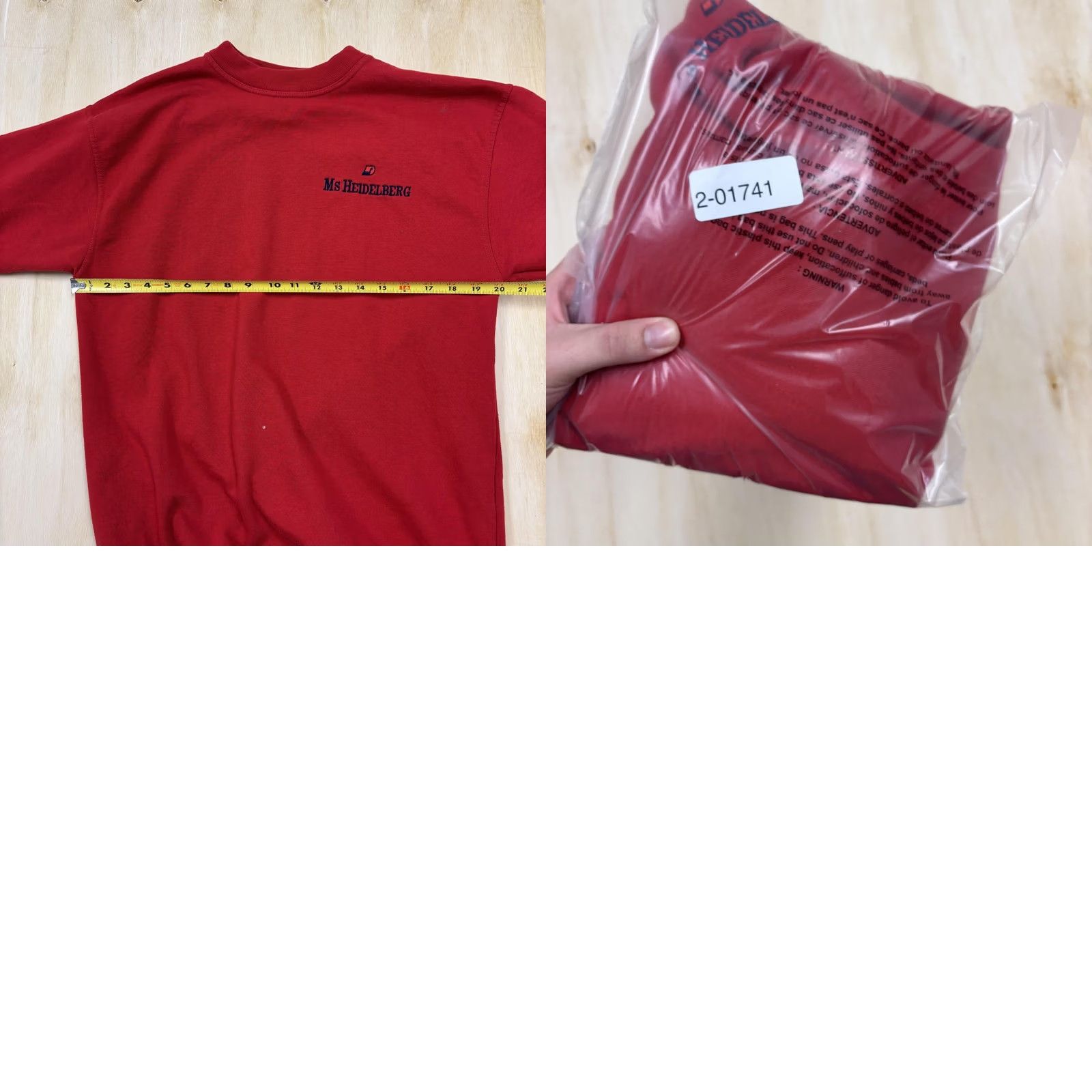 Vintage Basic Wear Sweatshirt Women's L Red Fleece Crewneck Pullover Embroidered Logo MS Heidelberg Vintage? Size L / US 10 / IT 46 - 8 Thumbnail