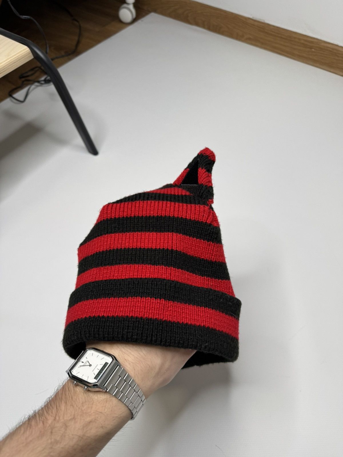 Vintage Vintage avant garde striped hat cap y2k if6was9 lgb skater Size ONE SIZE - 3 Thumbnail