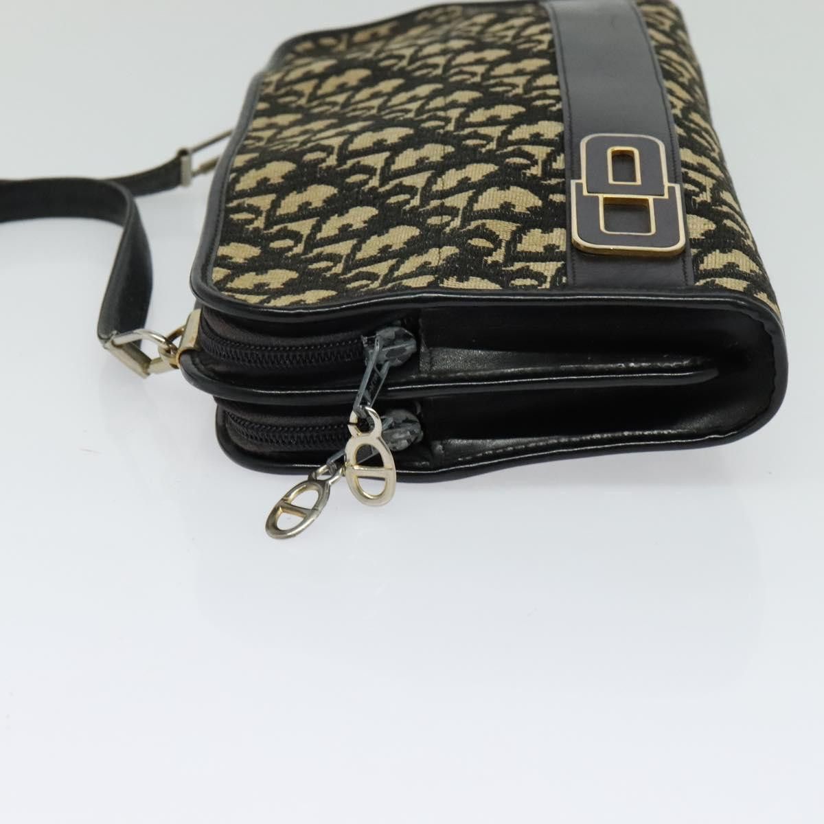 Dior DIOR Trotter Canvas Shoulder Bag Navy Gold Size ONE SIZE - 4 Thumbnail