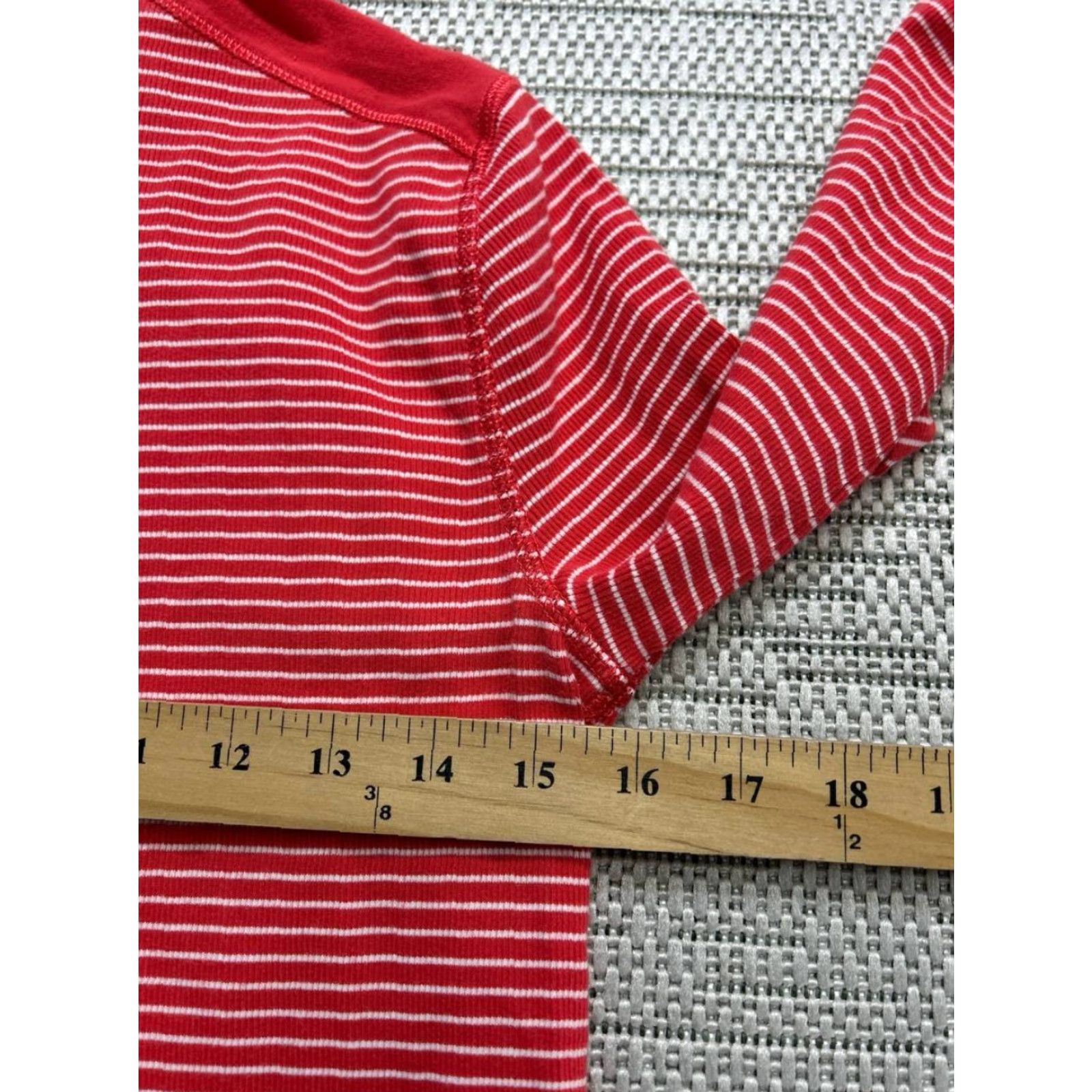 Ralph Lauren Lauren Ralph Lauren Sweater Womens Large Red Cotton Knit Half Zip Shirt Size L / US 10 / IT 46 - 6 Thumbnail